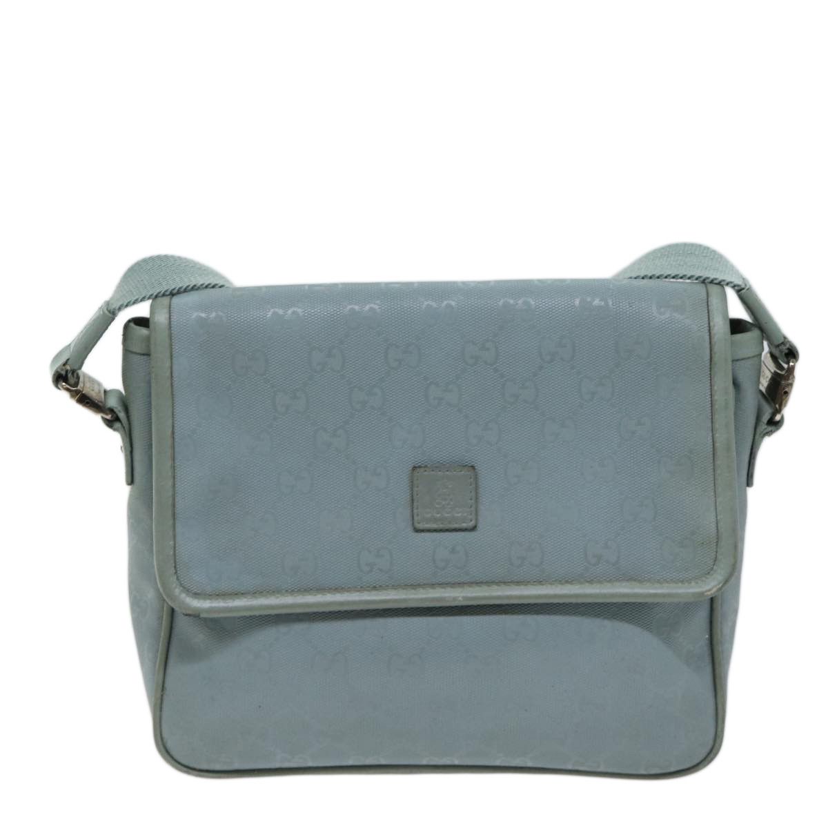 Gucci Gg Canvas Blue Canvas Shoulder Bag (Pre-Owned) Size ONE SIZE - 1 Thumbnail
