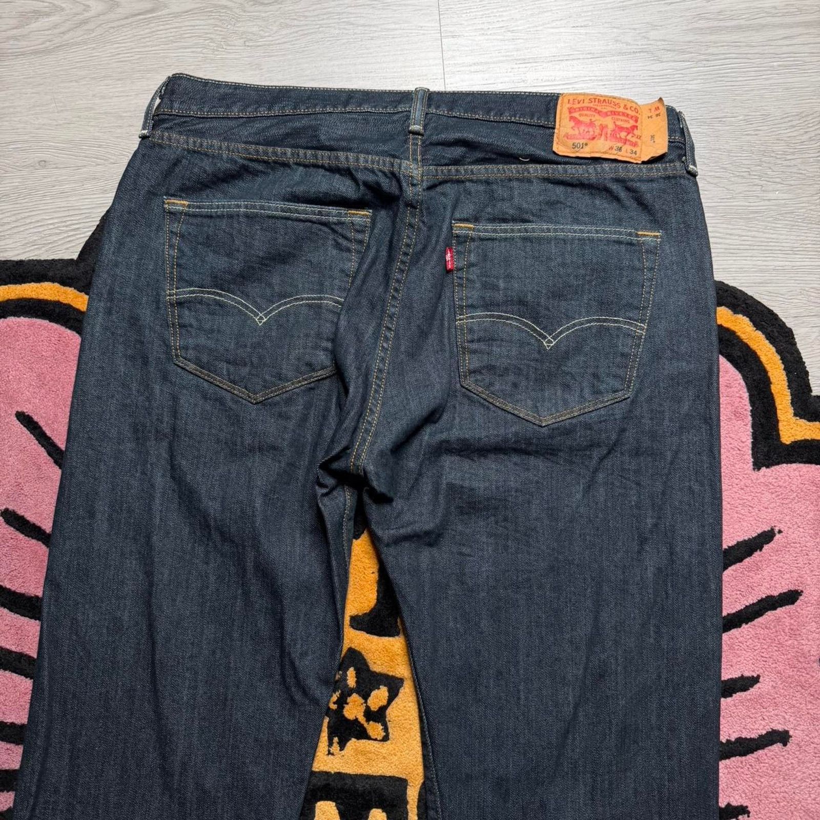 Levi's Levi’s Strauss 501 Button Fly Straight Leg Denim Jeans Size US 36 / EU 52 - 8 Thumbnail