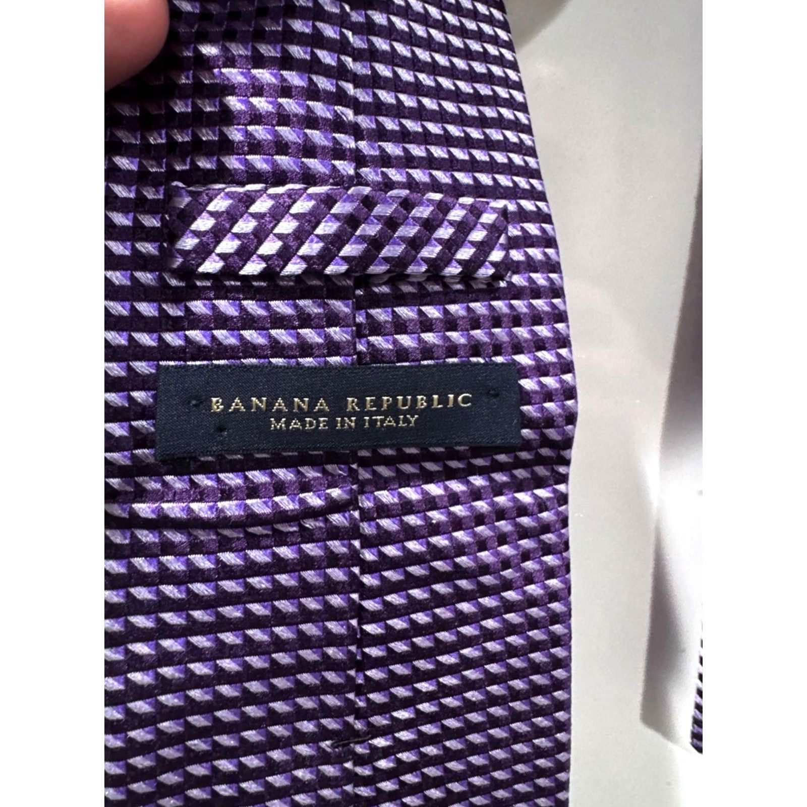 Banana Republic Banana Republic Purple Silk Neck Tie Made Italy Mens Size ONE SIZE - 5 Thumbnail