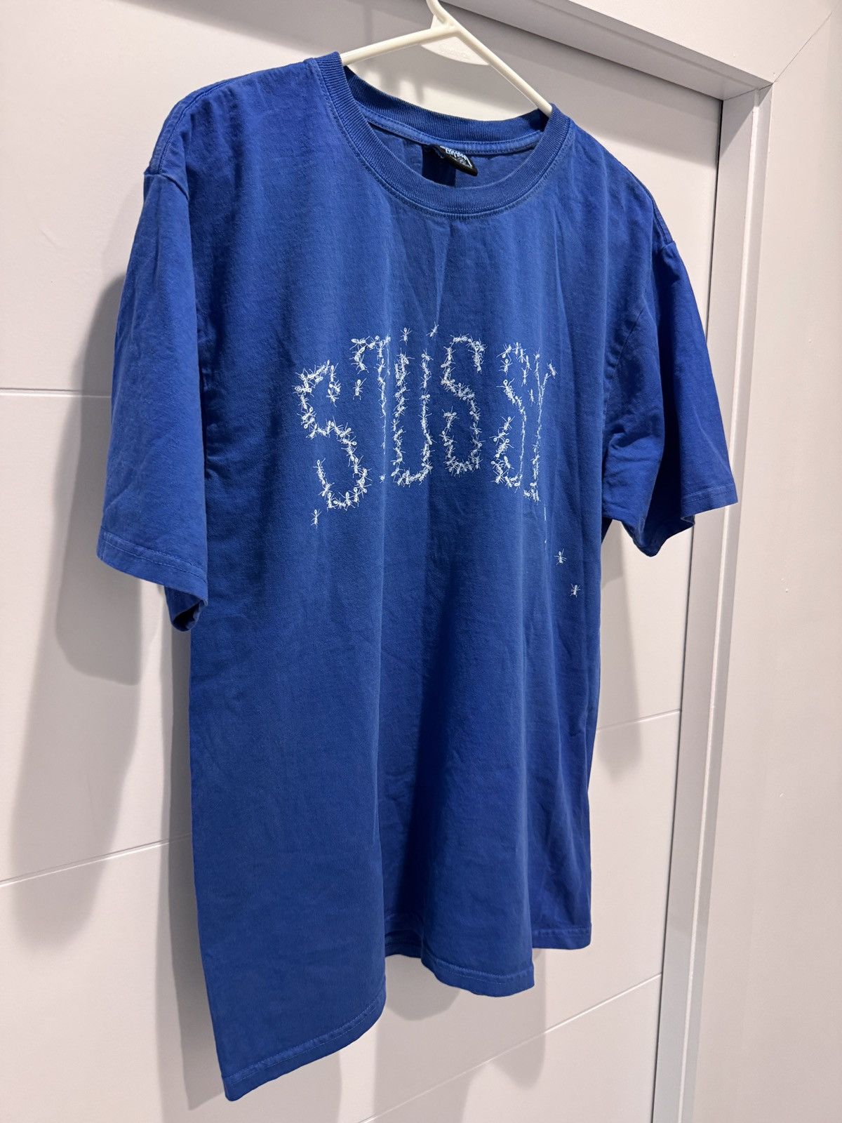 Stussy Stussy Mens Pigment Dyed Ants Blue Tee Size M Medium Size US M / EU 48-50 / 2 - 2 Thumbnail