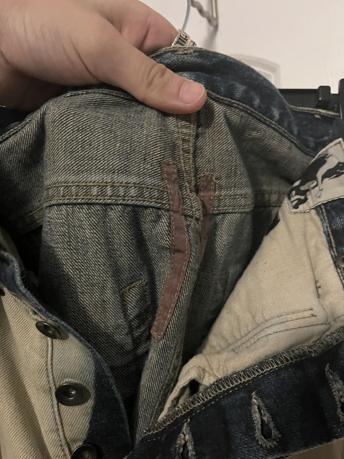 Rick Owens Drkshdw FW14 Rick Owens DRKSHDW Torrence Cut Jeans Bone Size US 30 / EU 46 - 3 Thumbnail