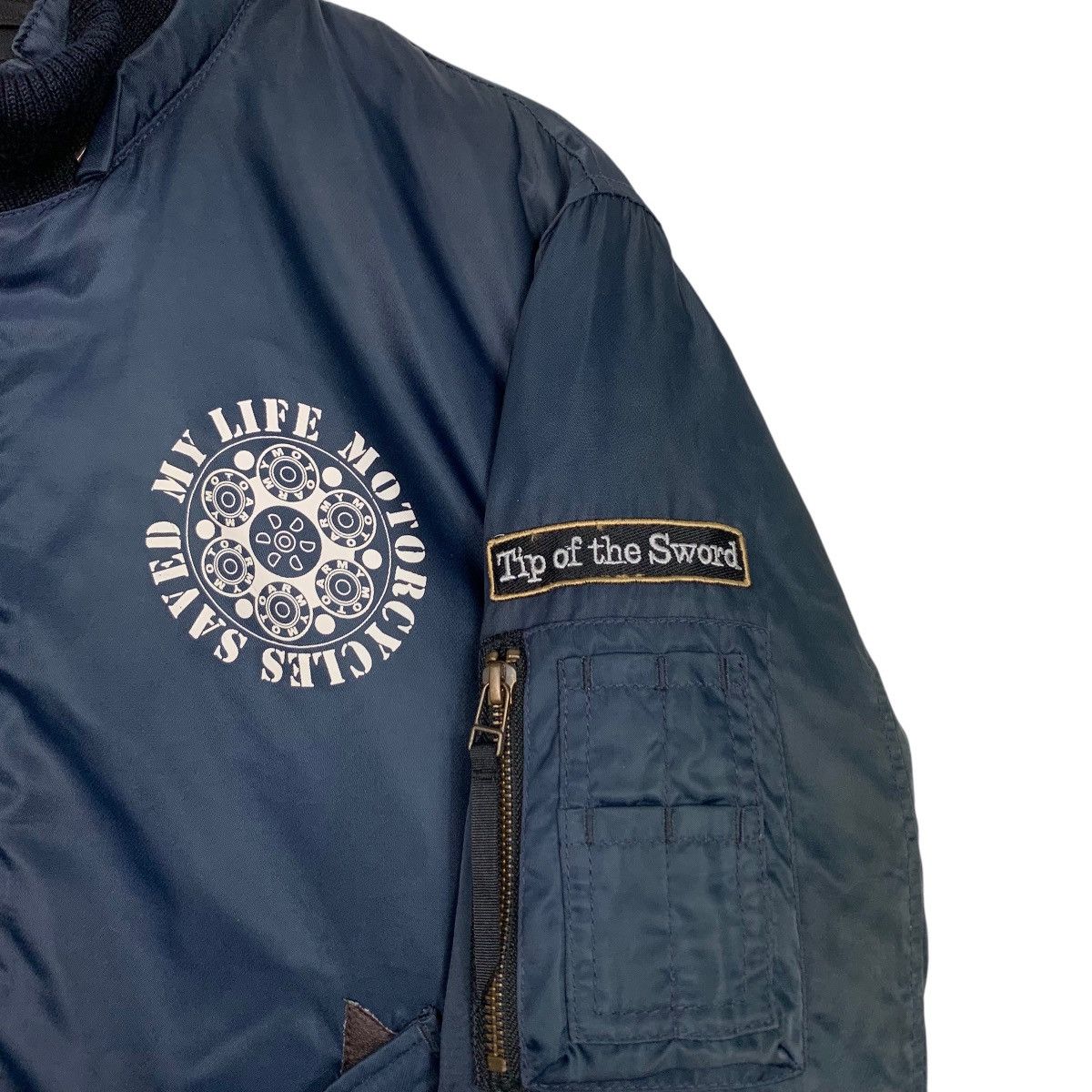 Japanese Brand ☀️Motoarmy bomber style zipper faded jacket Size US M / EU 48-50 / 2 - 7 Thumbnail