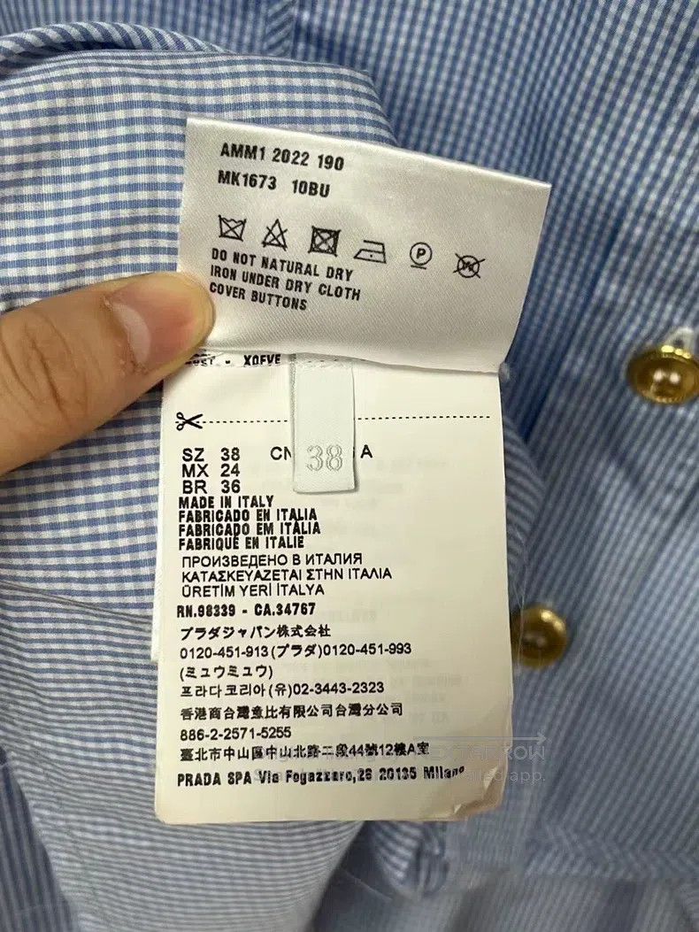 Miu Miu Miu Miu 38 Slogan plaid shirt Size M / US 6-8 / IT 42-44 - 5 Thumbnail