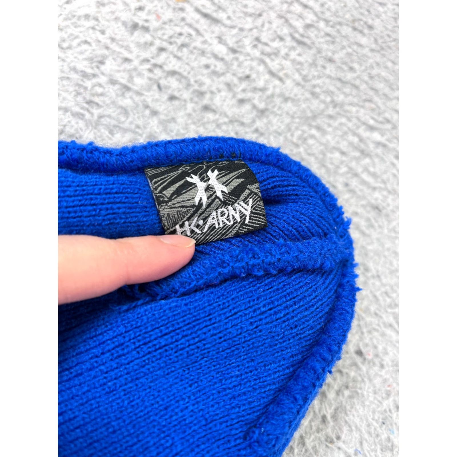 Vintage HK Arny Beanie Hat Adult One Size Blue Knit 100% Acrylic Embroidered Logo Ski Beanie Mens Size ONE SIZE - 7 Thumbnail
