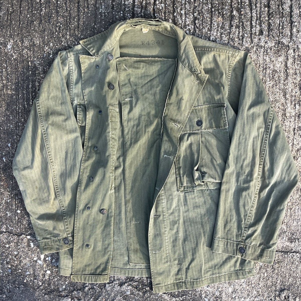 Vintage Vintage WW2 Hbt Military Army Jacket Size US S / EU 44-46 / 1 - 6 Thumbnail