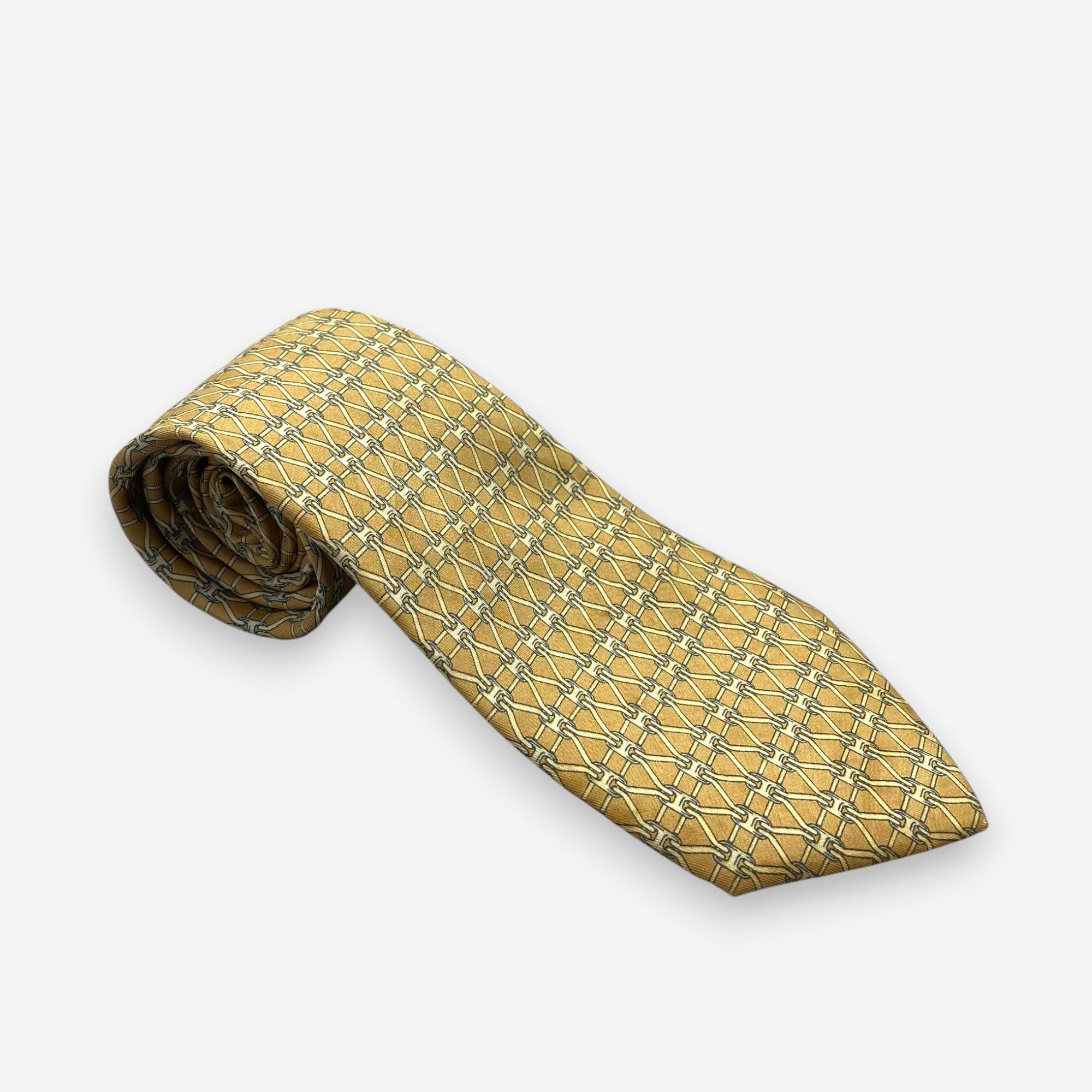 Hermes Vintage Hermes SILK Necktie Cravate Pure Silk Neck Tie Size ONE SIZE - 1 Thumbnail