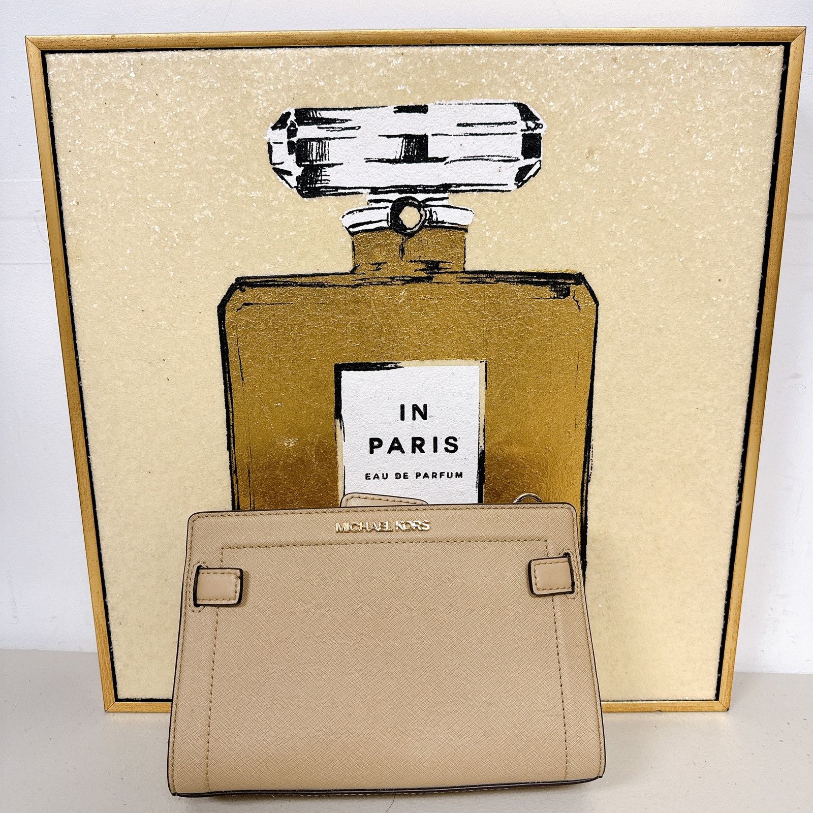 Michael Kors Michael Kors 35S0GU9C1L Rayne Small Leather Classic Bisque Size ONE SIZE - 2 Thumbnail