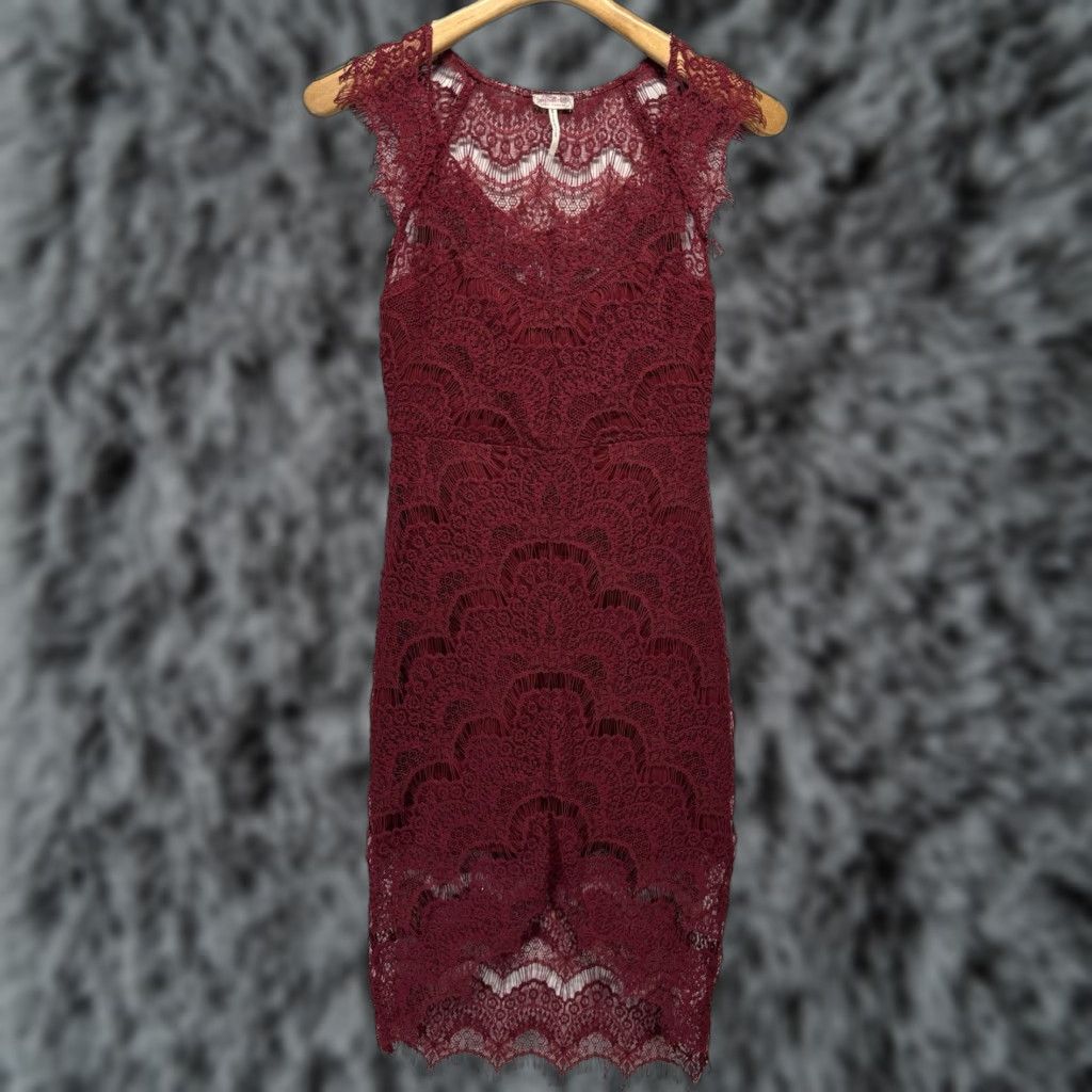 free people daydream lace dress Free People Lace Daydream Bodycon Slip Dress Black l ShopAA