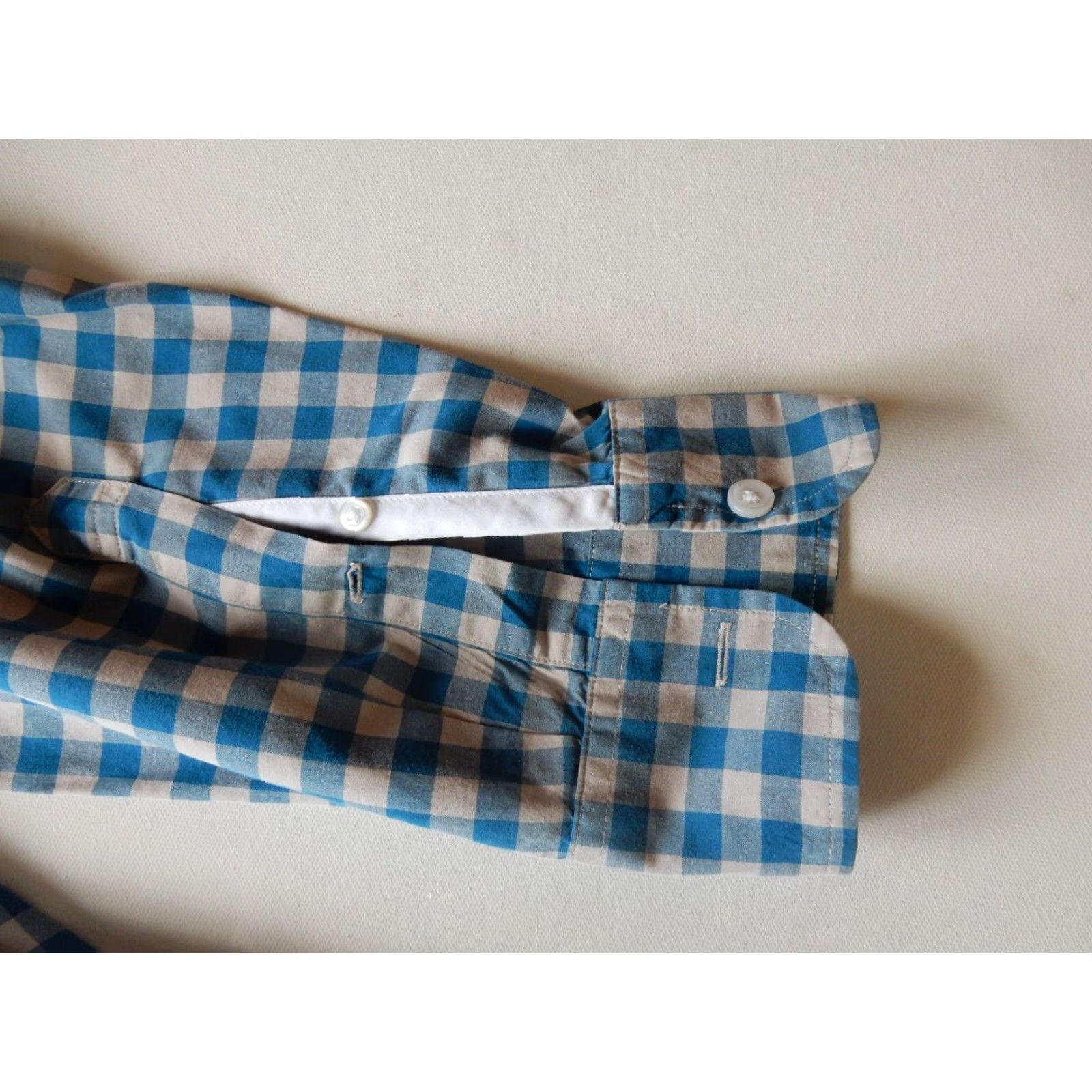 J.Crew VINTAGE J.CREW Men's Plaid Button-Up Shirt Long Sleeve Size L Blue Cotton Size US L / EU 52-54 / 3 - 3 Thumbnail