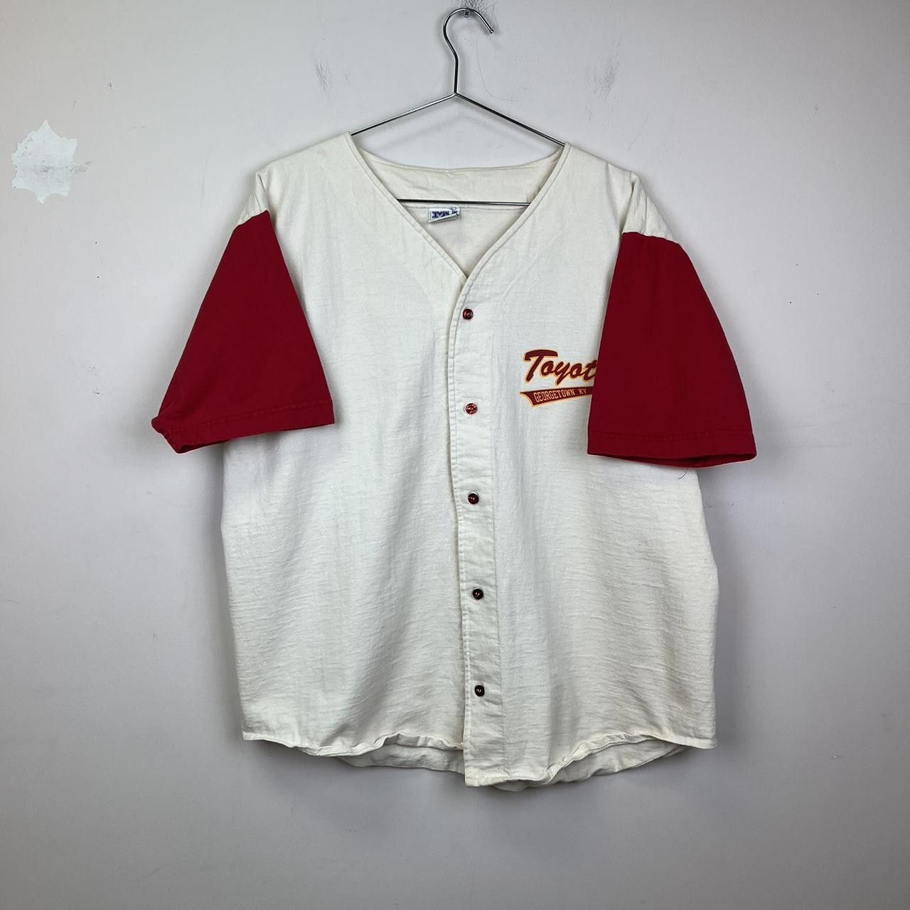 Designer Vintage Toyota Baseball Jersey with Red Sleeves Size US M / EU 48-50 / 2 - 1 Thumbnail