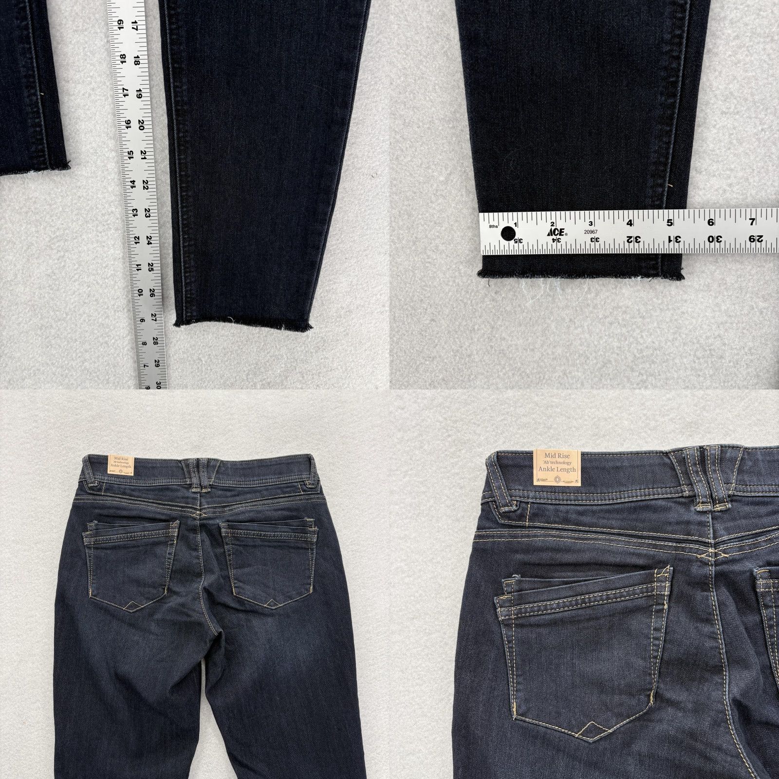 Vintage VINTAGE Democracy Jeans Womens 4 Blue Mid Rise Ankle Skinny NWT Size 27" / US 4 / IT 40 - 8 Thumbnail