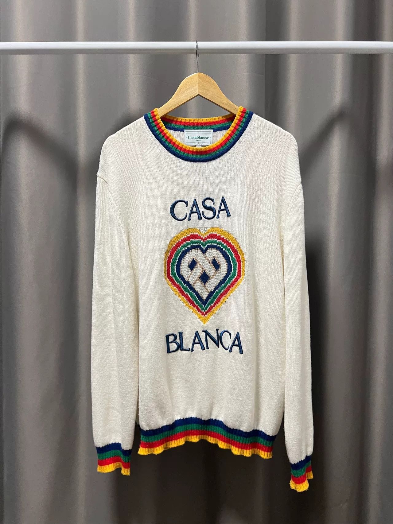 Casablanca Casablanca SS23 Embroidered Heart Sweater Size XL / US 12-14 / IT 48-50 - 1 Thumbnail