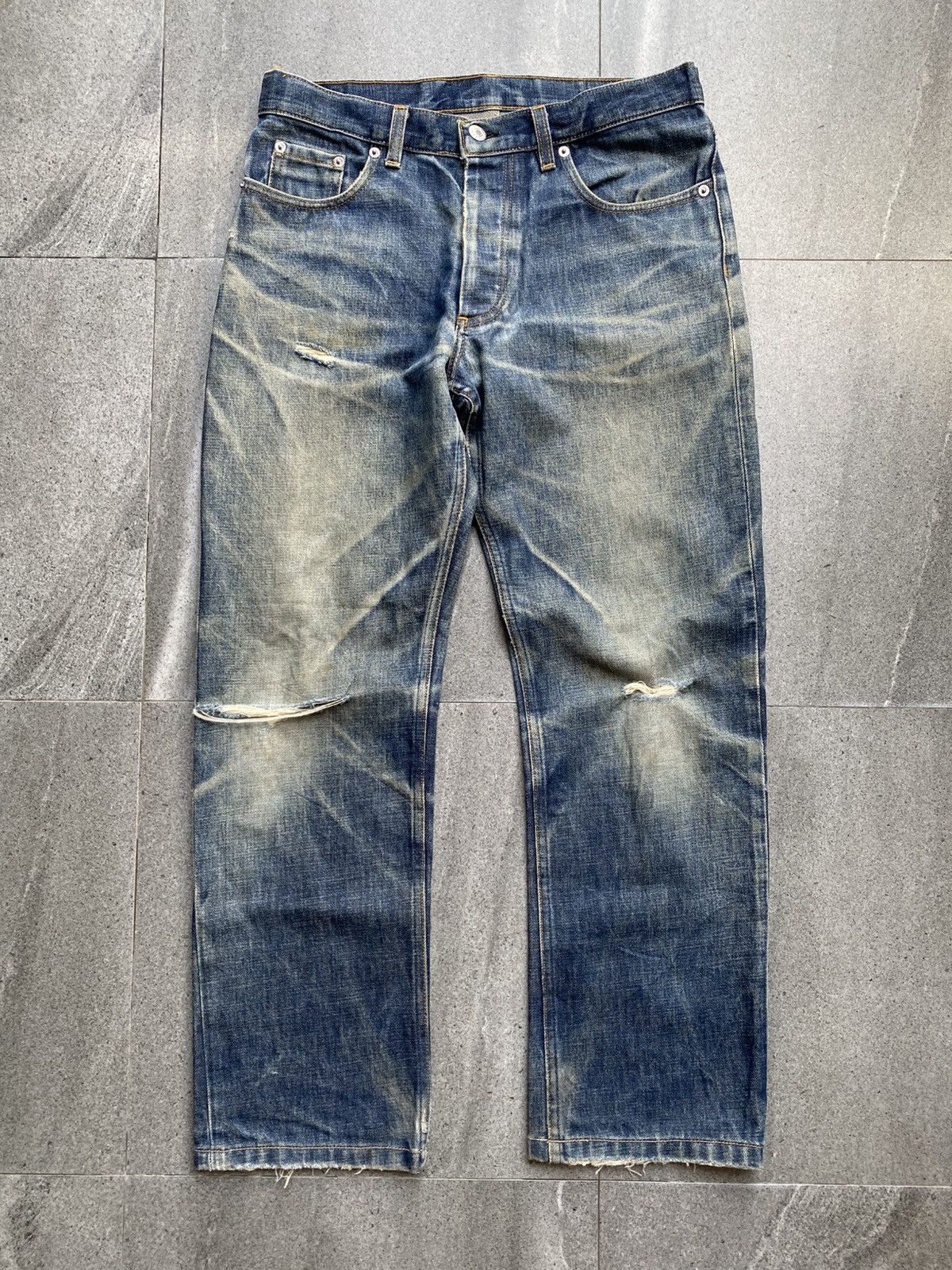 Helmut Lang S/S 99 Archive Classic Raw Denim Italian Cut | Grailed