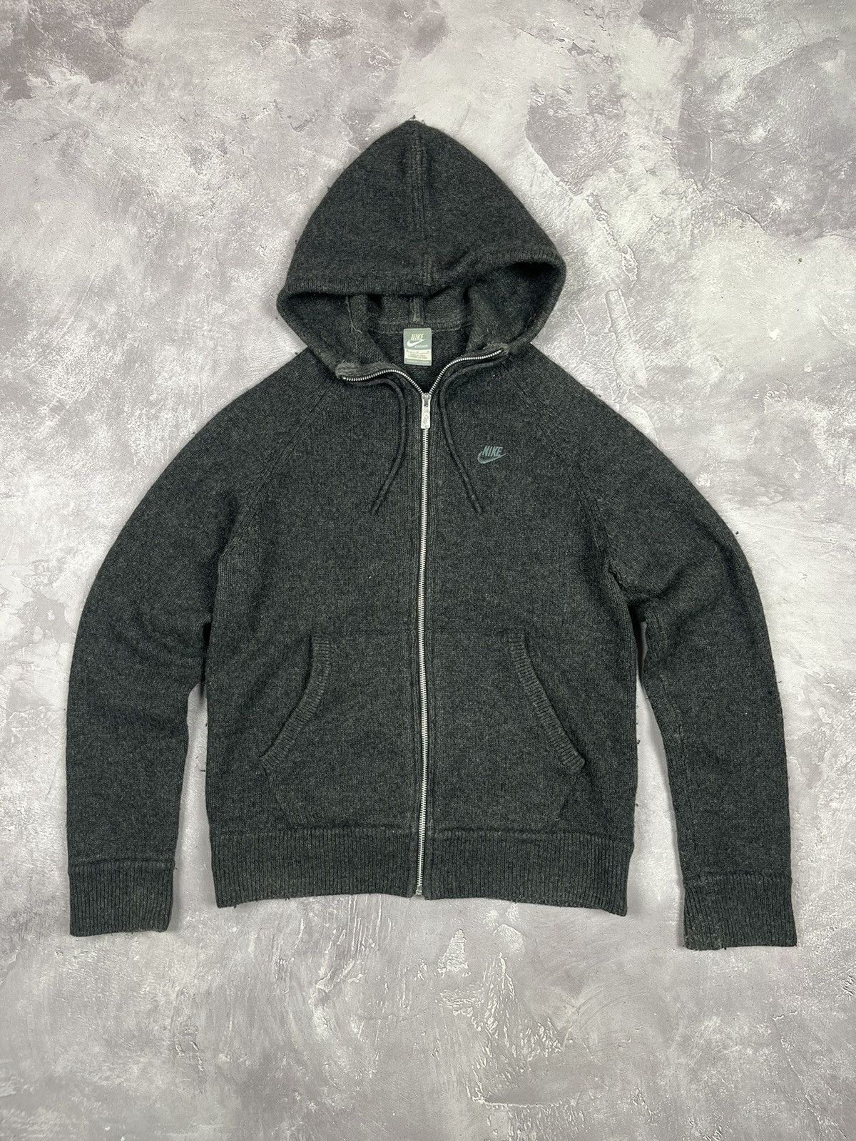 Nike Vintage Nike Wool Grey Zip Hoodie Size M Size US M / EU 48-50 / 2 - 1 Thumbnail