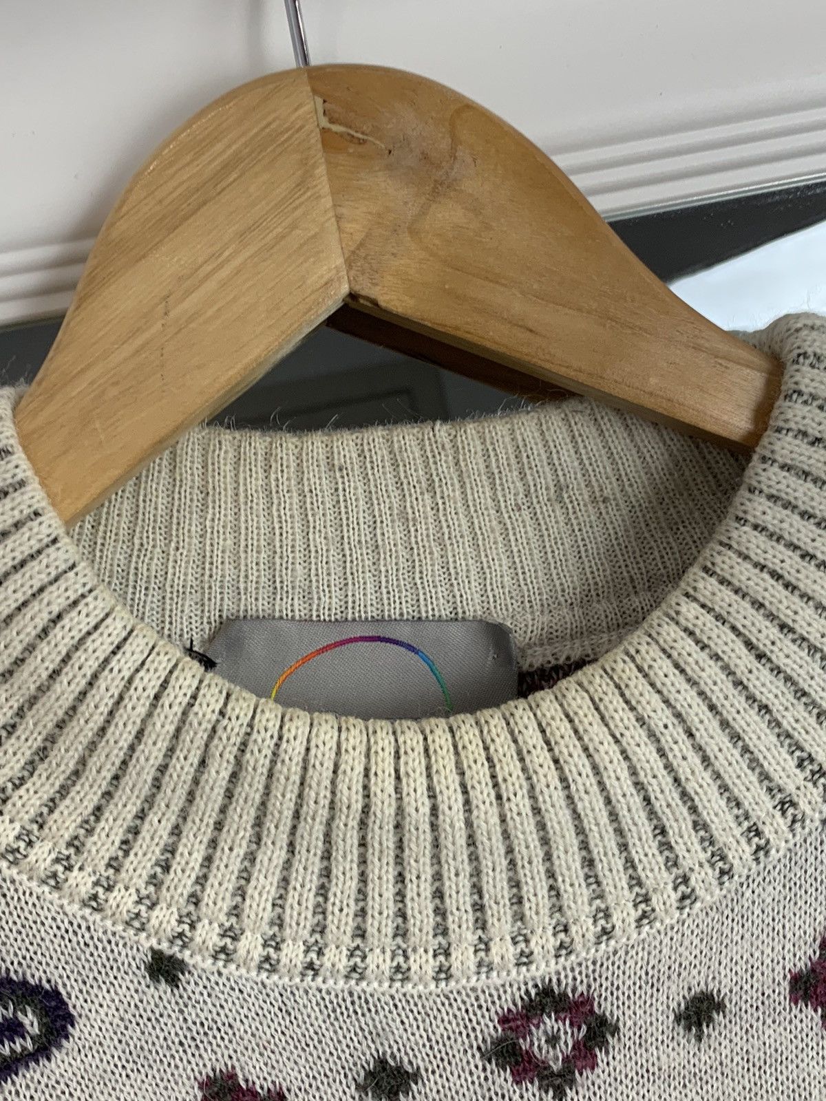 Bogner Bogner Native Pattern Turtleneck Mohair Wool Art Sweater Size XXL / US 16-18 / IT 52-54 - 8 Thumbnail