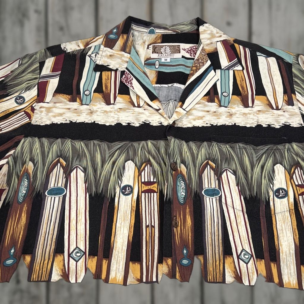 Vintage Kalaheo Hawaiian Shirt Men’s M Surf Boards All Over Button Up Size US M / EU 48-50 / 2 - 1 Thumbnail