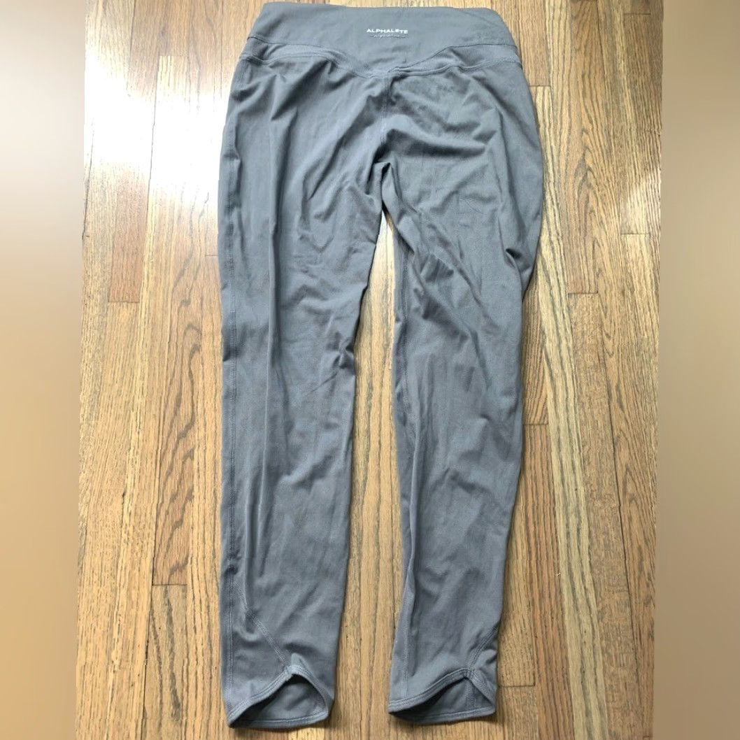 Vintage ALPHALETE Leggings Gray M Women Regular Ankle Size 32" / US 10 / IT 46 - 6 Thumbnail