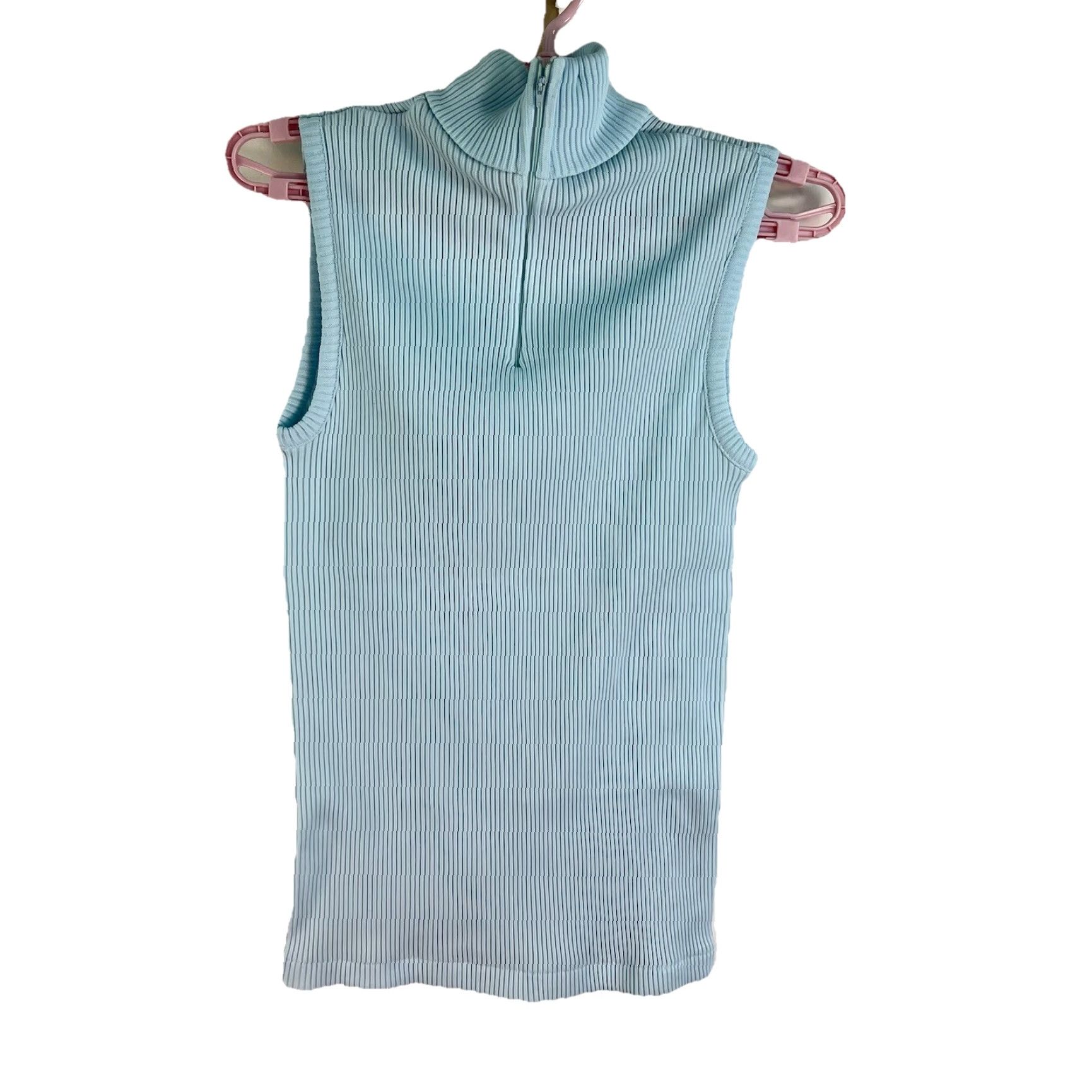 JCPenney VINTAGE JCPenney Ribbed Sleeveless High Neck Sweater Women’s SZ L Blue MI Japan Size L / US 10 / IT 46 - 3 Thumbnail