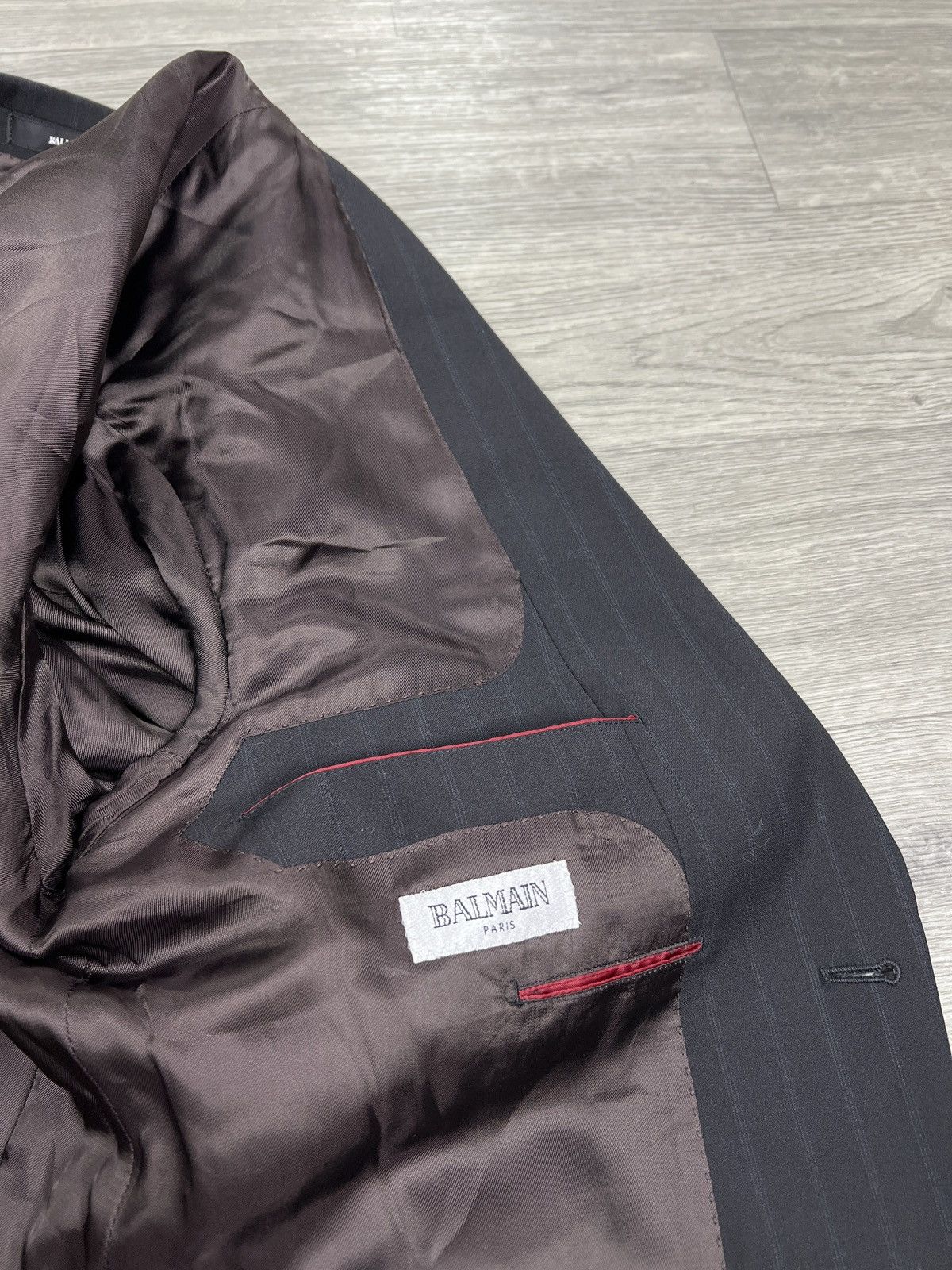 Balmain Vintage Balmain Paris Striped Men suit, Blazer and Pants szM Size 42R - 11 Thumbnail