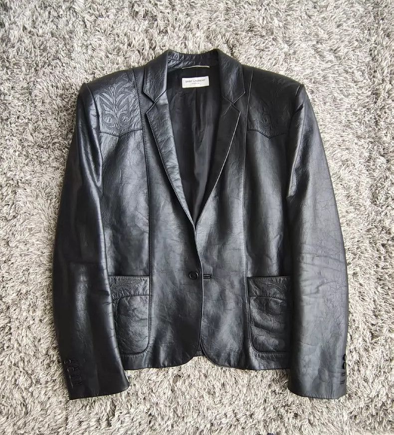 Saint Laurent Paris Saint Laurent Paris Embroidered Western Leather on the run Size US M / EU 48-50 / 2 - 1 Thumbnail