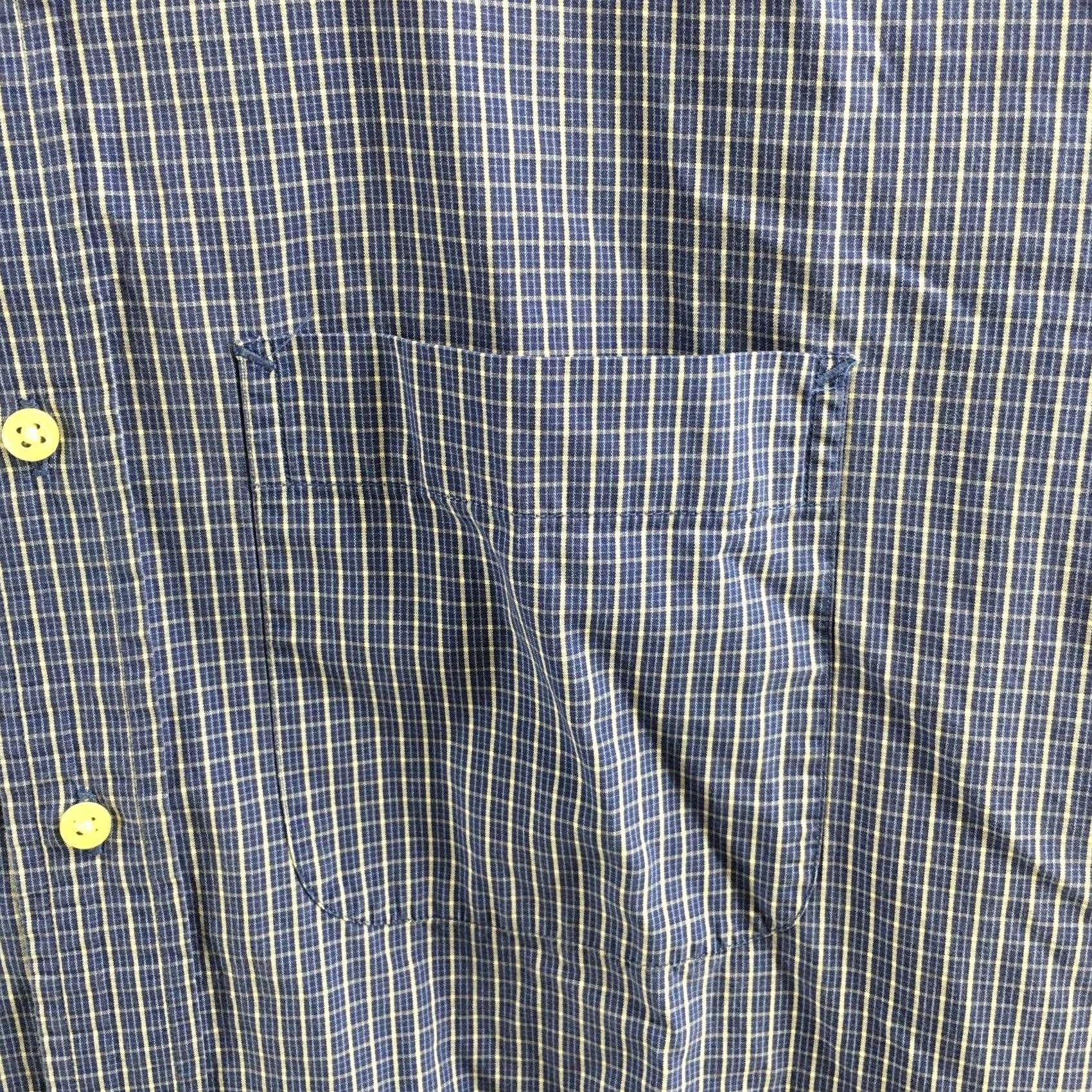 Tommy Hilfiger Tommy Hilfiger Shirt Mens 16 1/2 Blue Cotton Gingham Long Sleeve Button Down Shirt Size US L / EU 52-54 / 3 - 4 Thumbnail