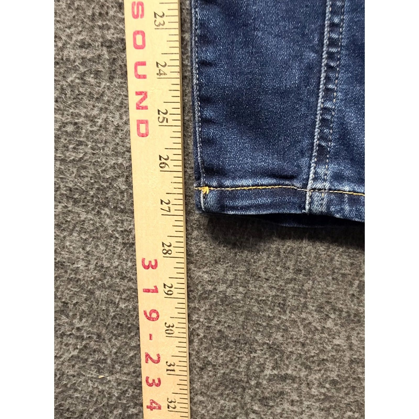 Vintage Judy Blue Jeans Womens 32x27 Distressed High Rise Slim Ankle Stretch Denim Cotton Spandex Button Zip Pocket Blue Jeans Size 24" / US 00 / IT 34 - 6 Thumbnail