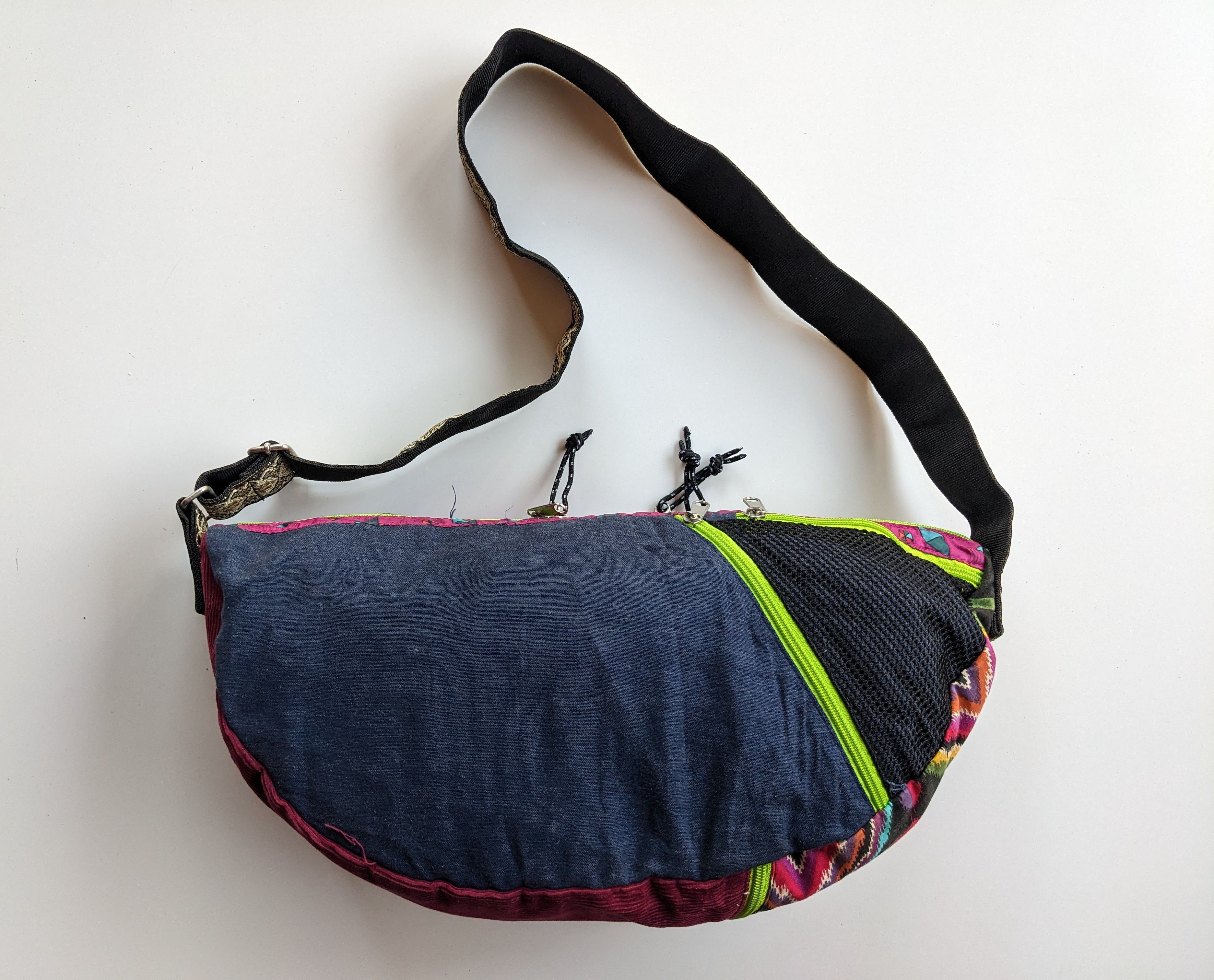 Navajo multicolor banana sling bag