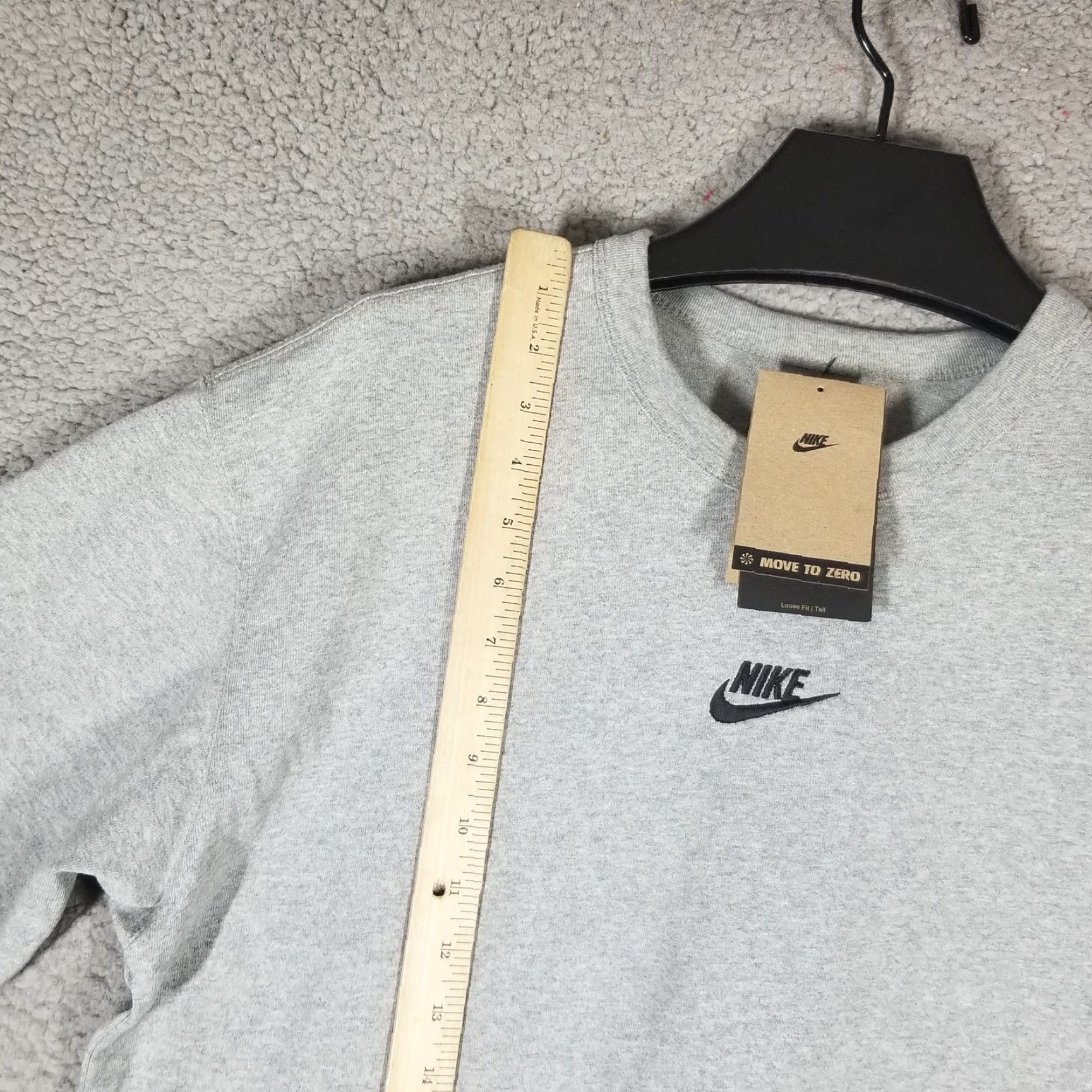 Nike Nike T-Shirt Mens Big & Tall Medium Tall Gray Cotton Max 90 Swoosh Logo Crewneck Casual Sports Streetwear Size US M / EU 48-50 / 2 - 4 Thumbnail