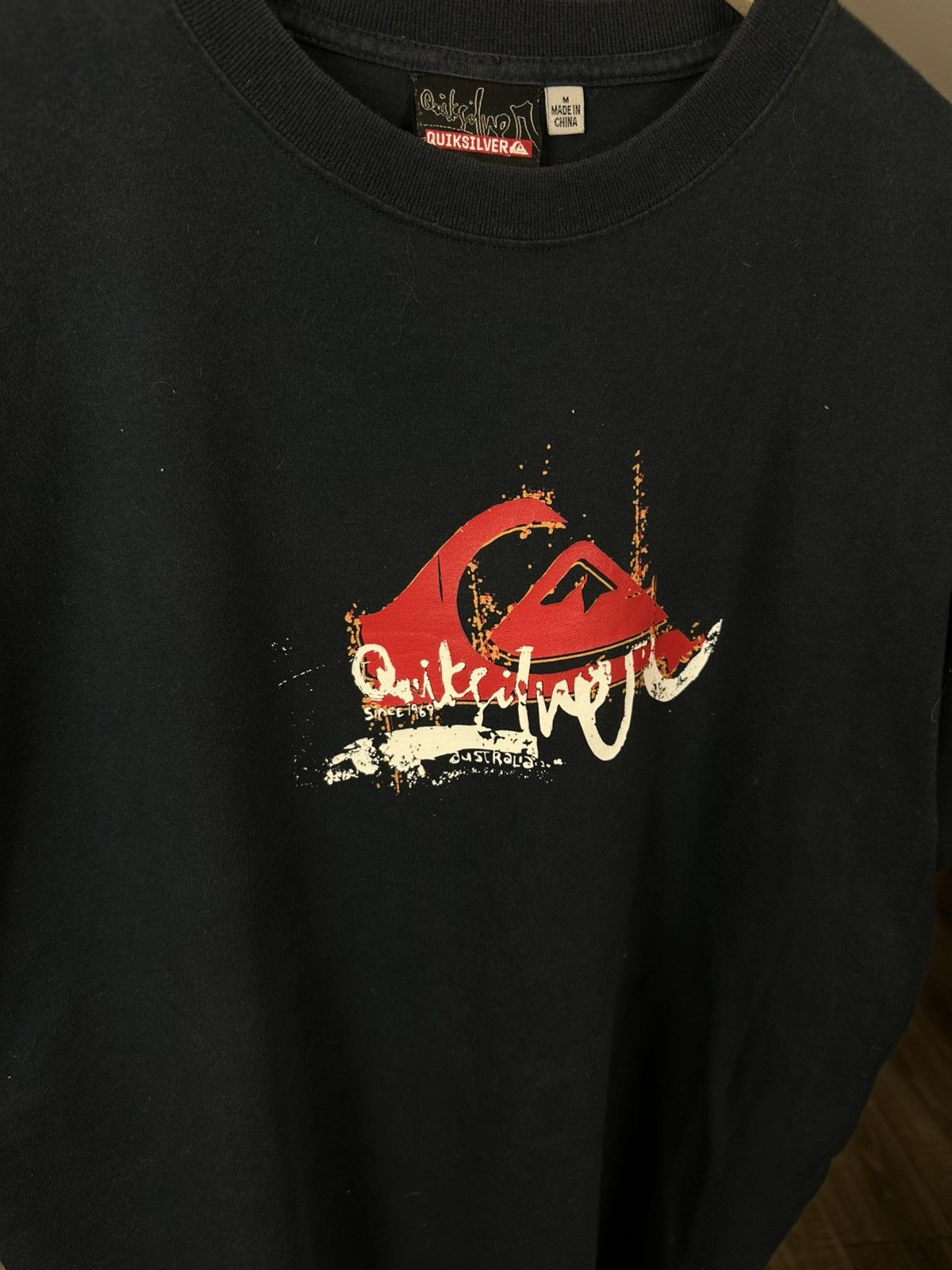 Quiksilver Vintage Quiksilver Big Logo Pink Tee Size US M / EU 48-50 / 2 - 6 Thumbnail