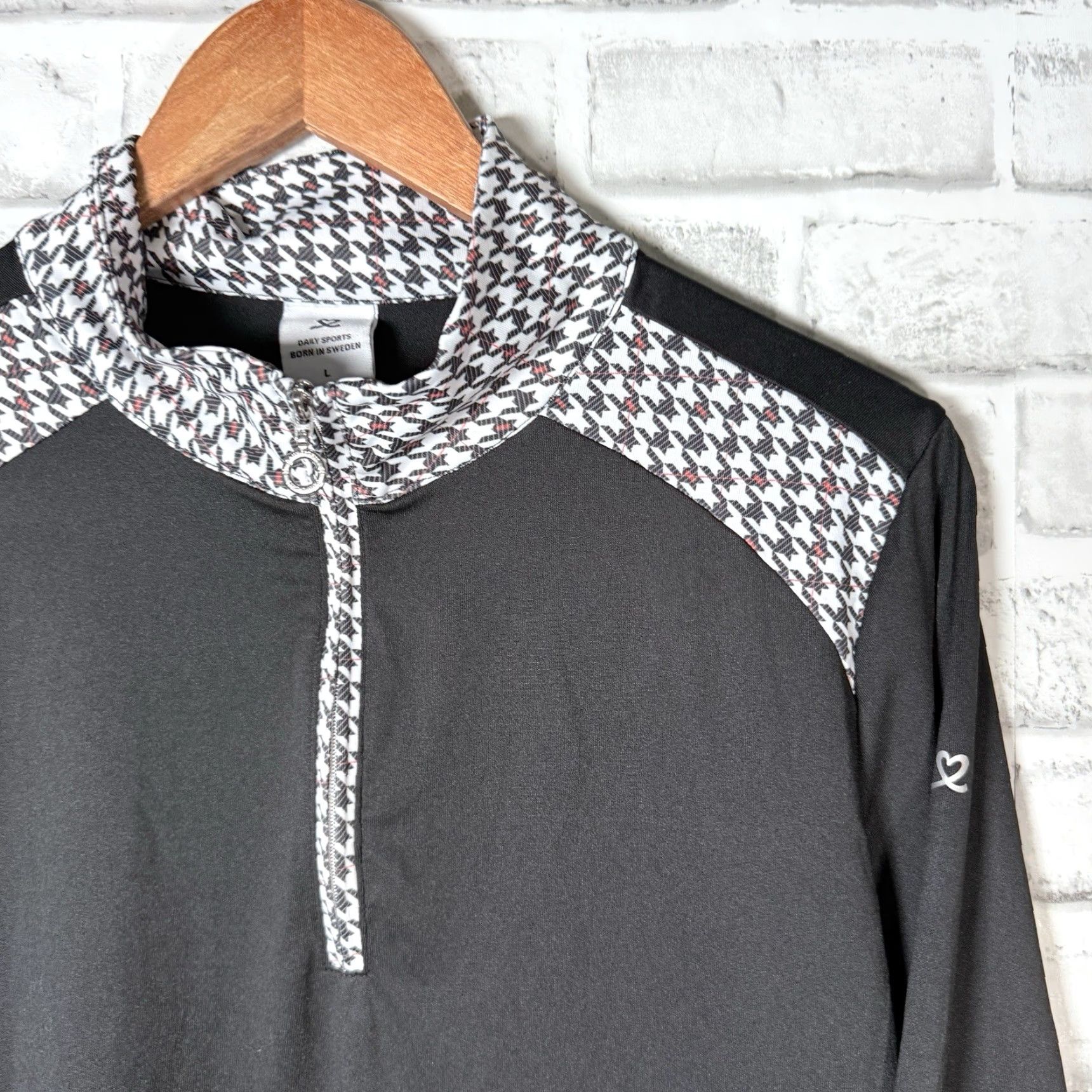 Black Halo VINTAGE Daily Sports Women's Golf Pullover Half Zip Athletic Activewear Size L Black Size L / US 10 / IT 46 - 2 Thumbnail