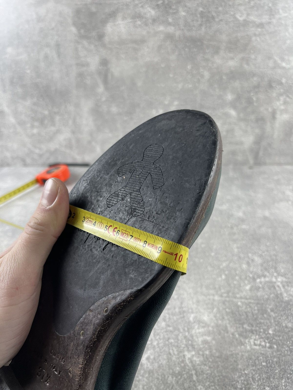 HENRY BEGUELIN Henry Beguelin Slip On Shoes Deep Forest Green Leather Size US 7.5 / IT 37.5 - 12 Thumbnail