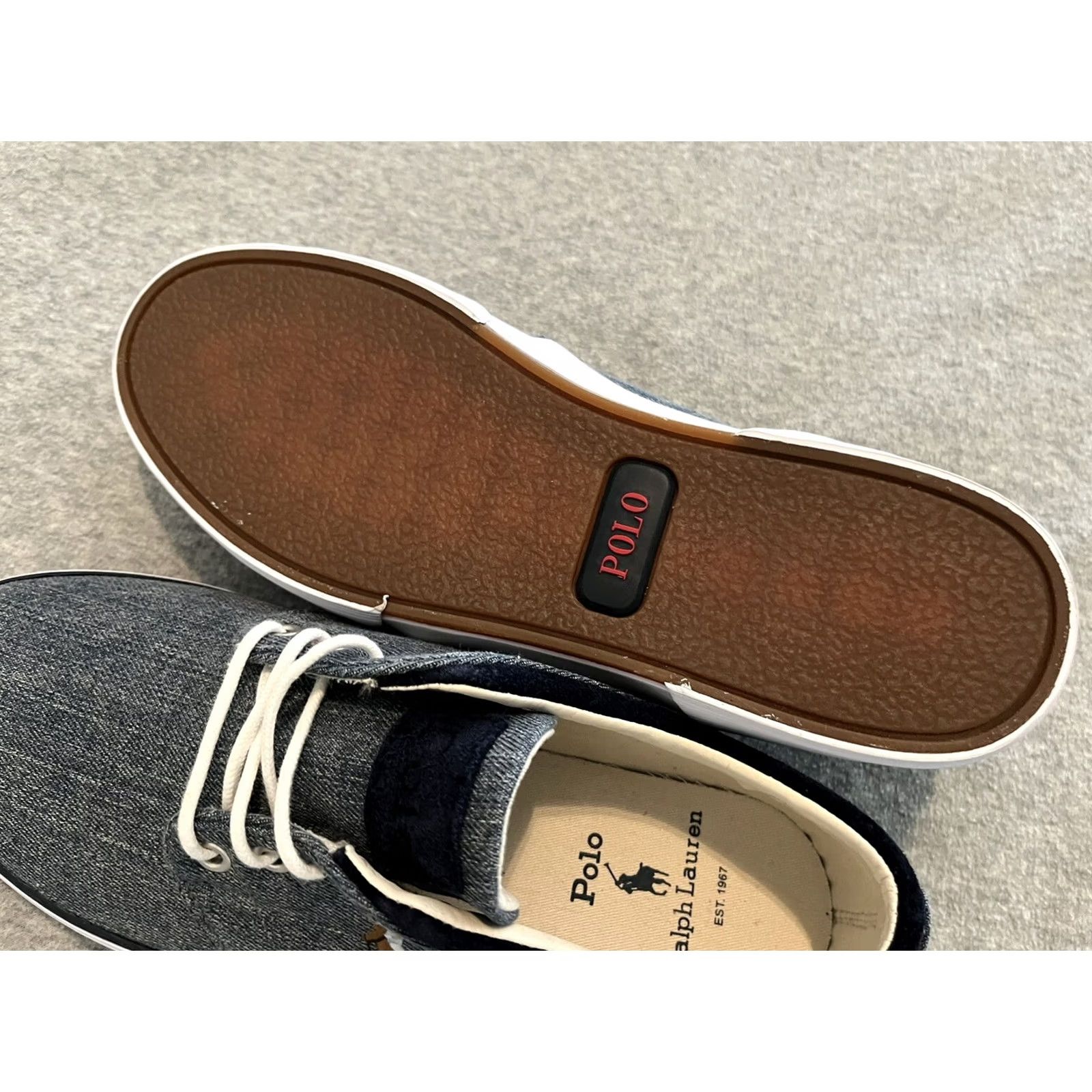 Polo Ralph Lauren Polo Ralph Lauren Faxon Low Denim Swan Suede Big Pony Shoes Mens Size 9.5 New Size US M / EU 48-50 / 2 - 8 Thumbnail