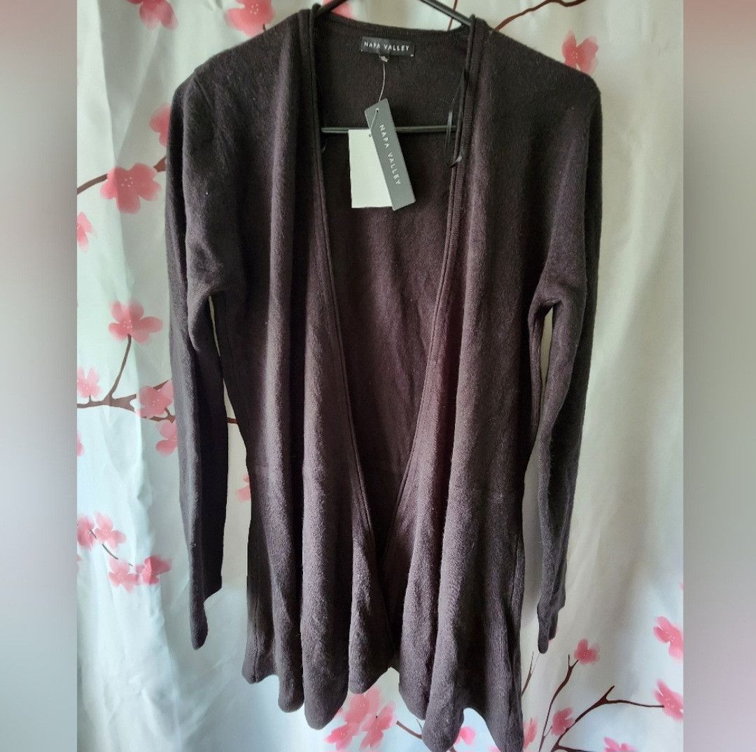 Other NWT Napa Valley Black Long Sleeve Cardigan Size Small Size S / US 4 / IT 40 - 1 Thumbnail