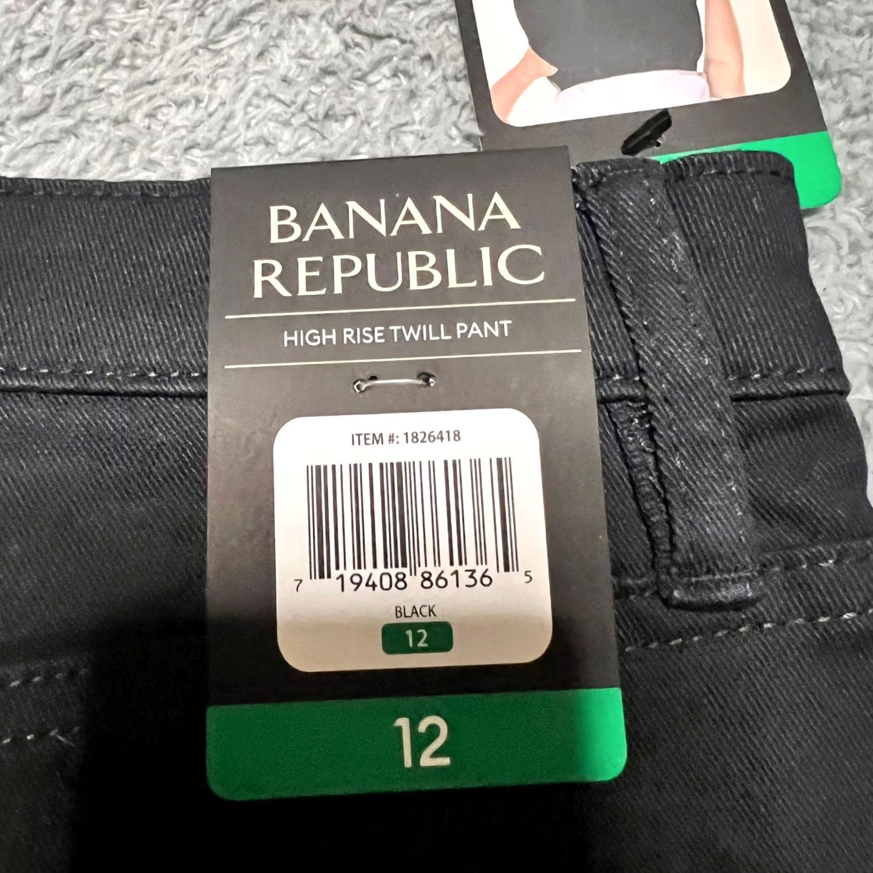 Banana Republic Banana Republic Pants Womens 12 Black High Rise Twill Ankle Office Casual Chino Size 34" / US 12 / IT 48 - 3 Thumbnail