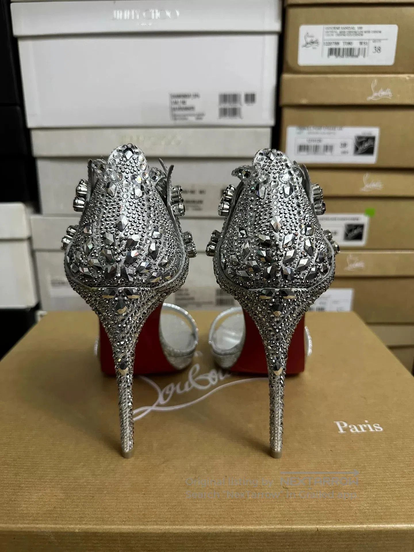 Christian Louboutin Christian Louboutin Silver High Heels. Size US 8.5 / IT 38.5 - 4 Thumbnail