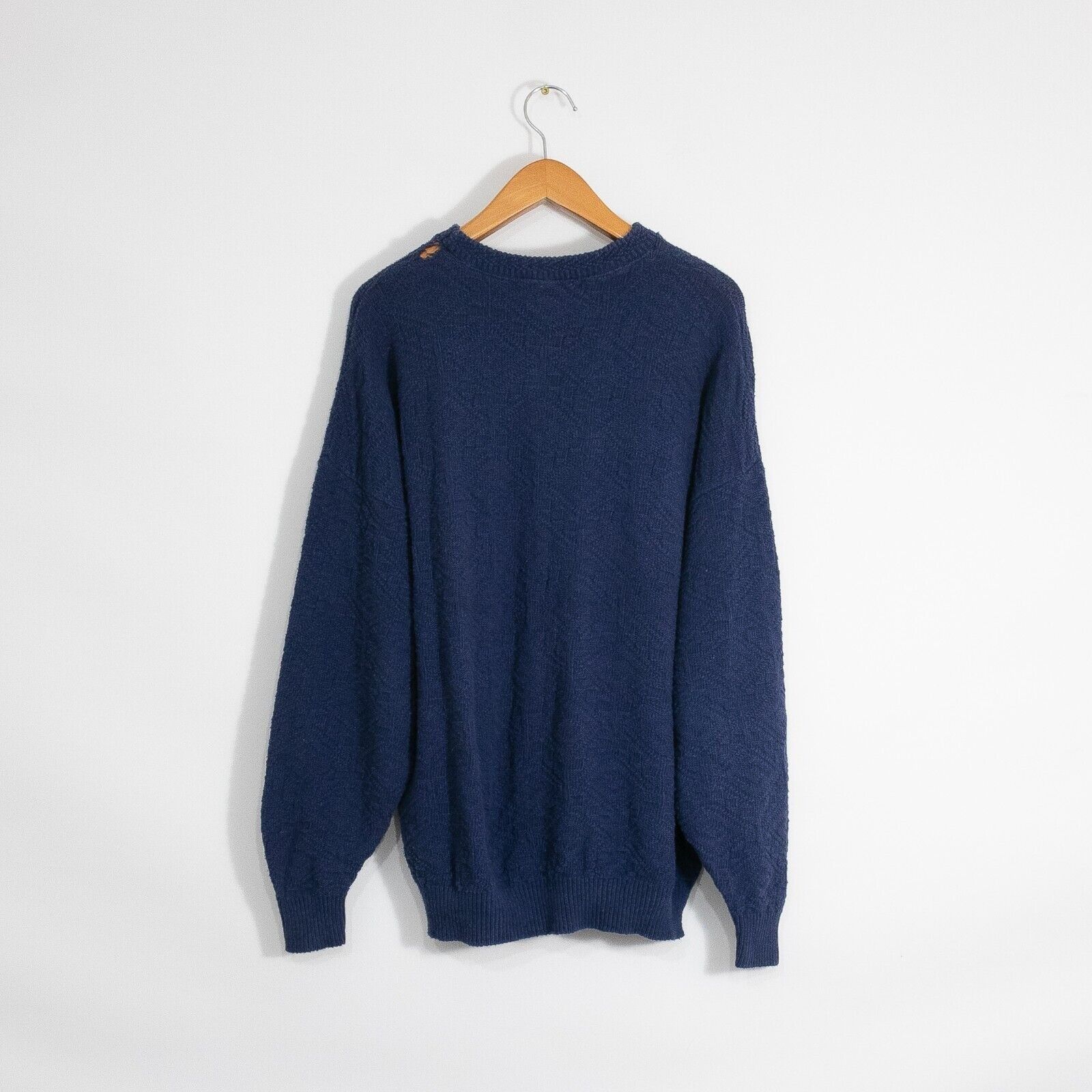 John Weitz × Vintage Vintage John Weitz Textured Cotton Knit Sweater Mens Large Size US L / EU 52-54 / 3 - 4 Thumbnail