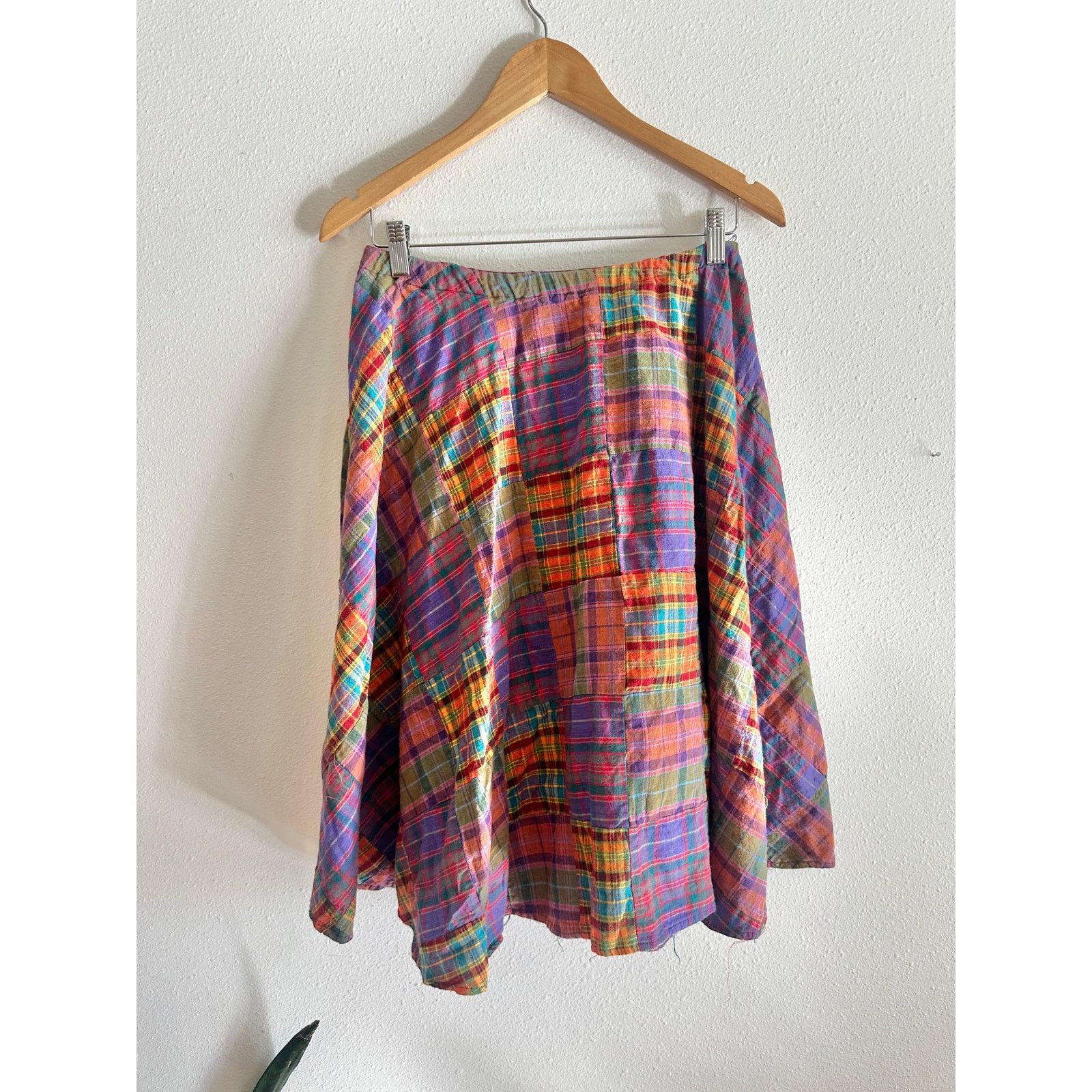 Vintage Vintage 60s 70s Patchwork Midi Skirt Size 27" / US 4 / IT 40 - 4 Thumbnail