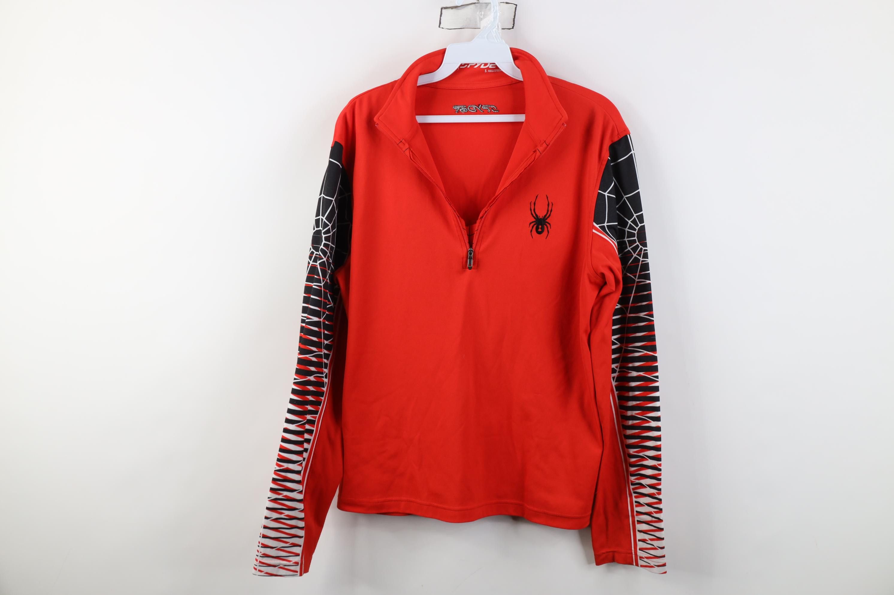 Spyder Spyder Spider Web Big Logo 1/4 Zip Pullover Jacket Top Red Size US S / EU 44-46 / 1 - 1 Thumbnail