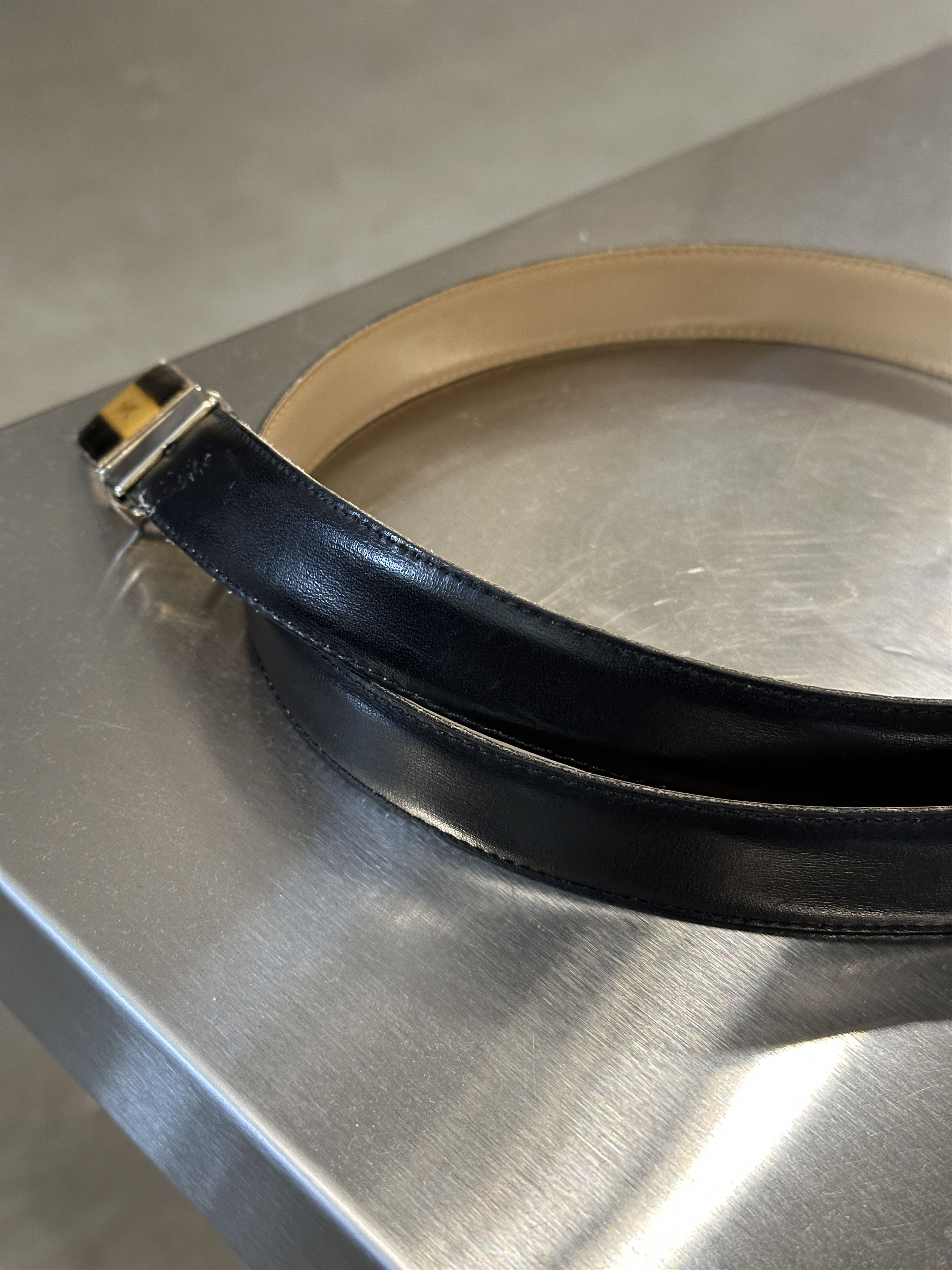 Vintage Vintage Yves Saint Laurent YSL Leather Belt Size ONE SIZE - 4 Thumbnail