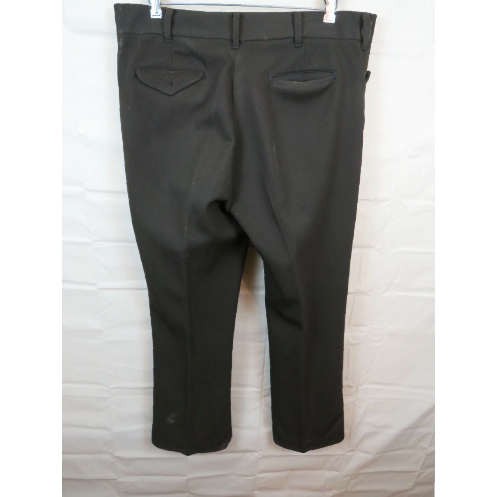 Vintage VINTAGE International Pants Work twill 40 Black Zip Belts Loops Straight Men's Regular Chino Cotton Blend Front Flat Workwear Control US Japan Size US 40 / EU 56 - 5 Thumbnail