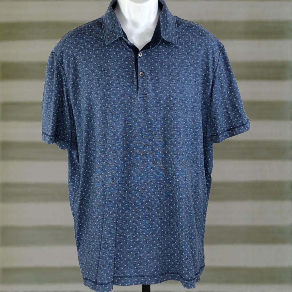 Van Heusen VINTAGE Van Heusen Shirt Mens 2XL Blue Golf Polo Button collar Preppy Country Club Size US XXL / EU 58 / 5 - 1 Thumbnail
