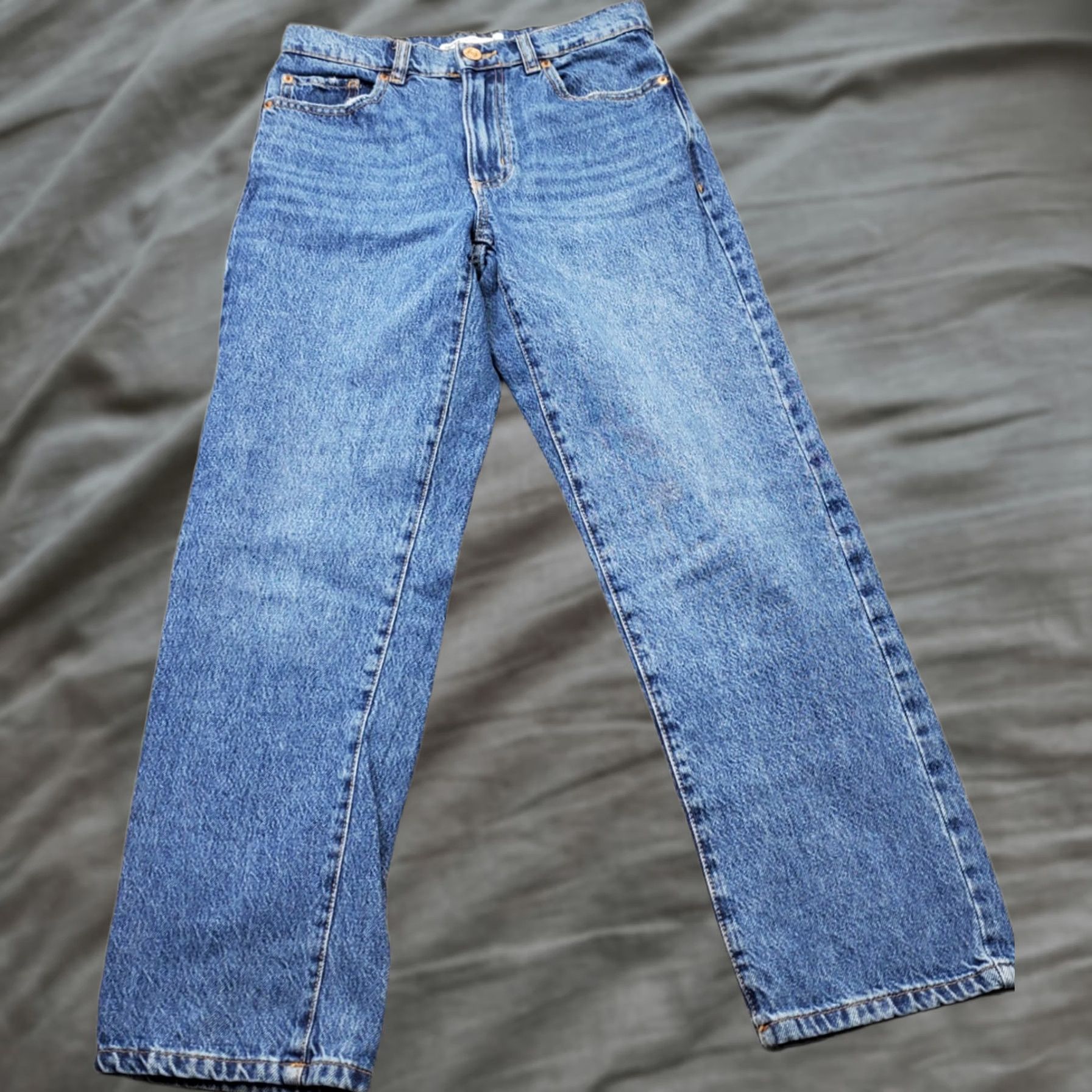 Garage VINTAGE Garage Straight Jeans Womens Size 3 Blue Denim Stretch High Waist Medium Wash Jeans Mens Size 26" / US 2 / IT 38 - 1 Thumbnail