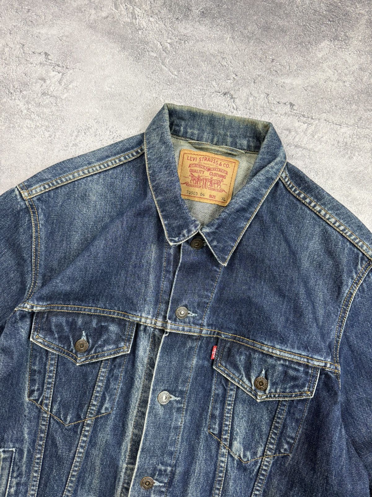 Levi's Vintage 90’s Levi’s Denim Trucker Jacket 70503 04 Size US XL / EU 56 / 4 - 8 Thumbnail