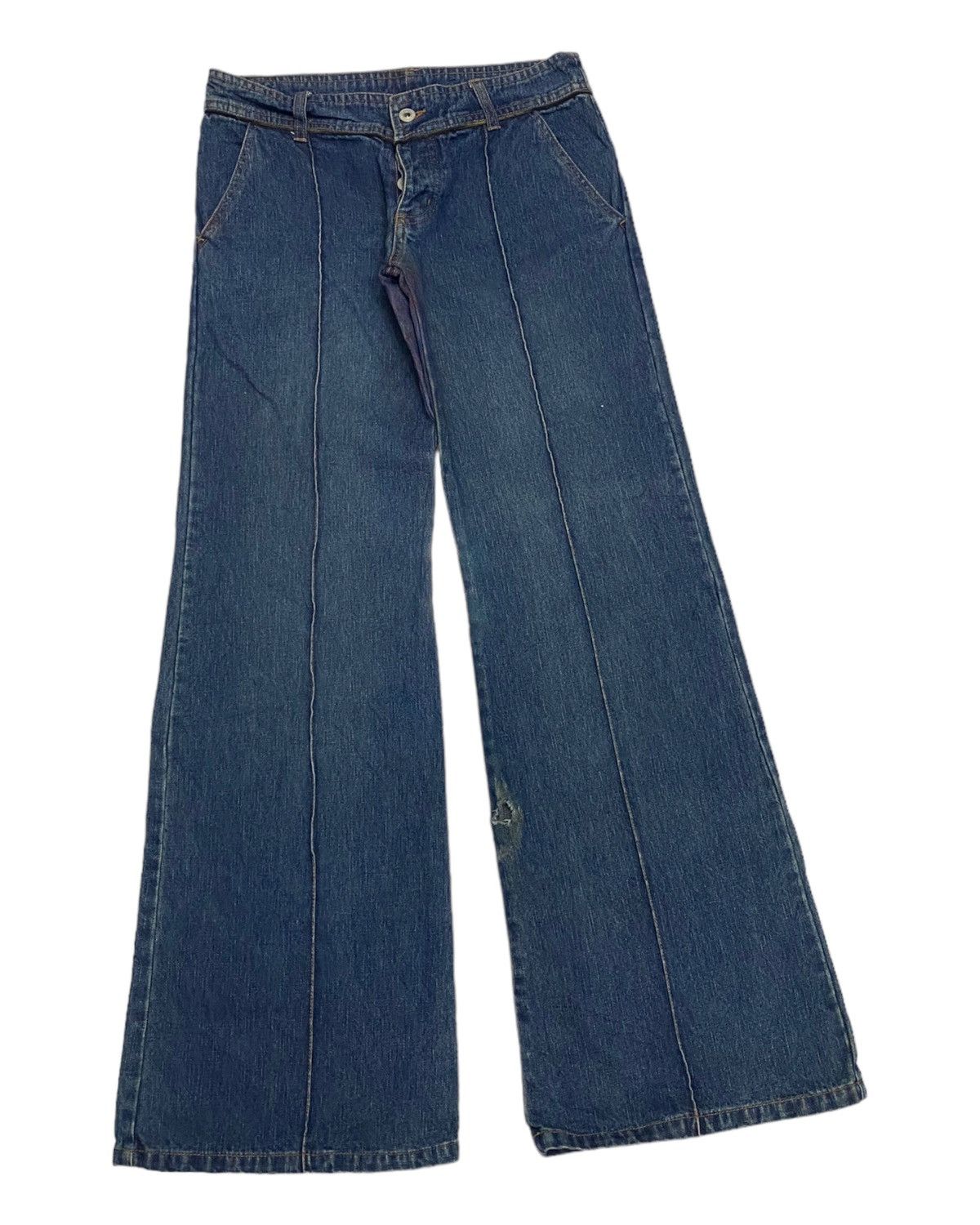 Hysteric Glamour JAPANESE AVANT GARDE STYLE FLARE DISTRESSED DENIM JEANS Size US 30 / EU 46 - 5 Thumbnail