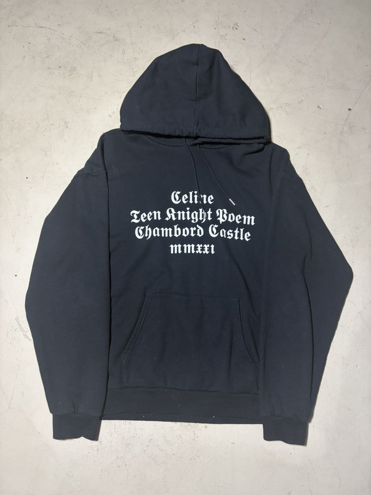Celine × Hedi Slimane RARE FW21 Teen Knight Poem Hoodie | Grailed