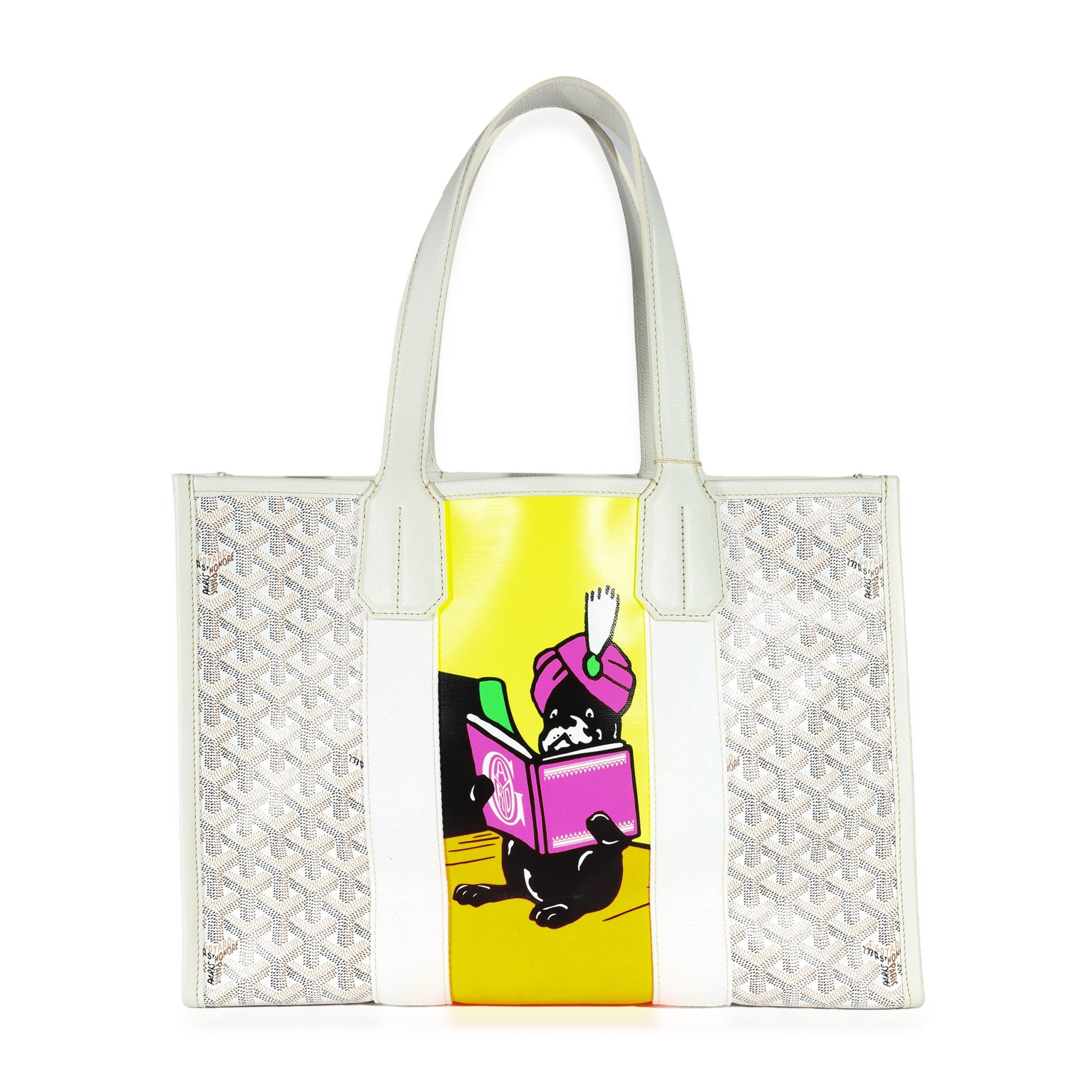 image of Goyard White Goyardine Bulldog Villette Tote, Women's