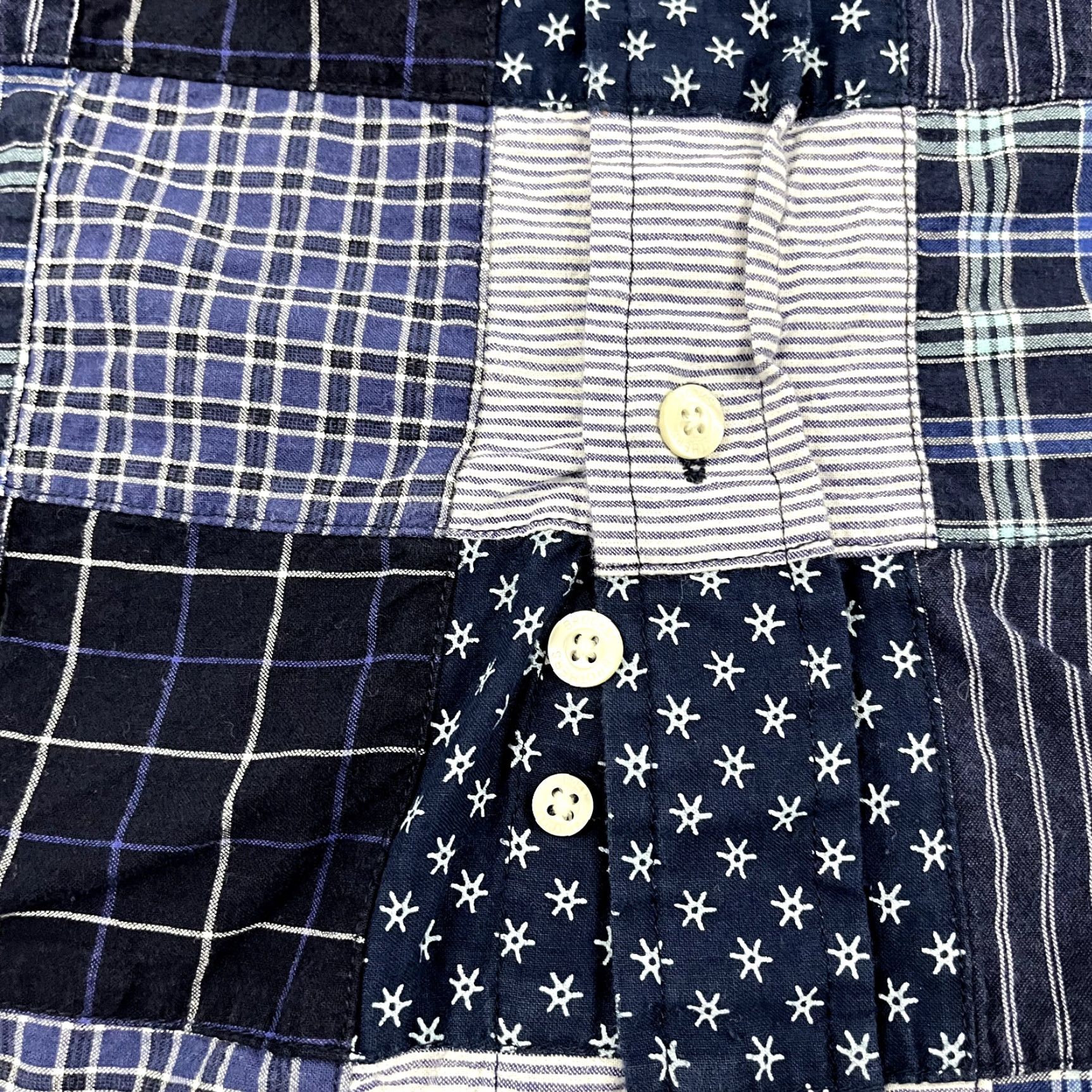 Brooks Brothers Brooks Brothers Shirt Mens Large Blue Patchwork Button Down Short Sleeve Preppy Size US L / EU 52-54 / 3 - 7 Thumbnail