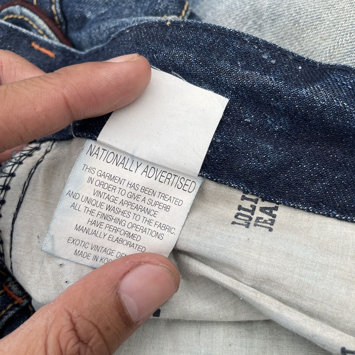 If Six Was Nine 🇯🇵 VINTAGE LOLITA BY CONCERT CLUB WASHED DENIM PANTS Size 29" - 23 Thumbnail