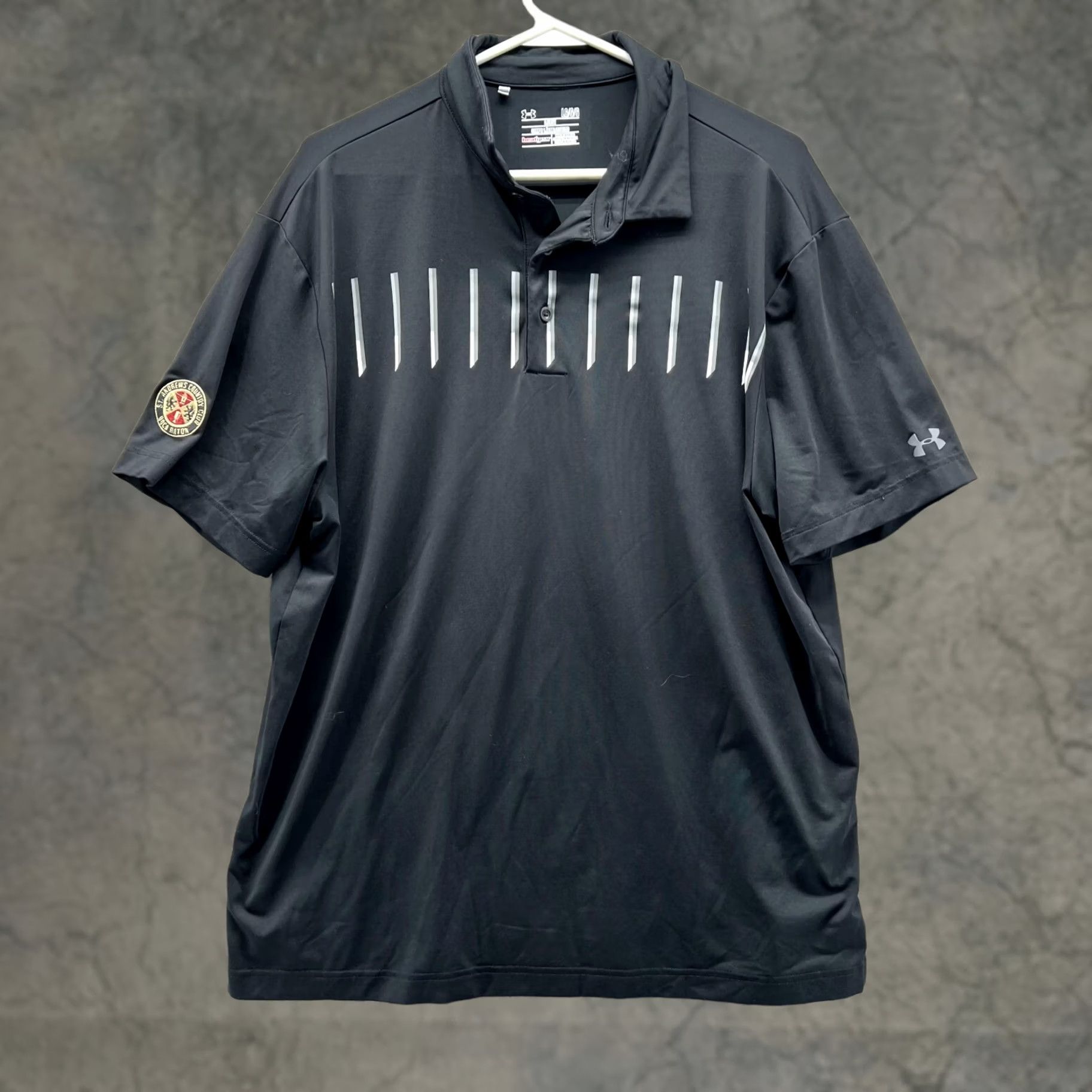 Under Armour Under Armour Polo Shirt Men Large Adult Black St Andrew Country Club Patch Shirt Size US L / EU 52-54 / 3 - 1 Thumbnail
