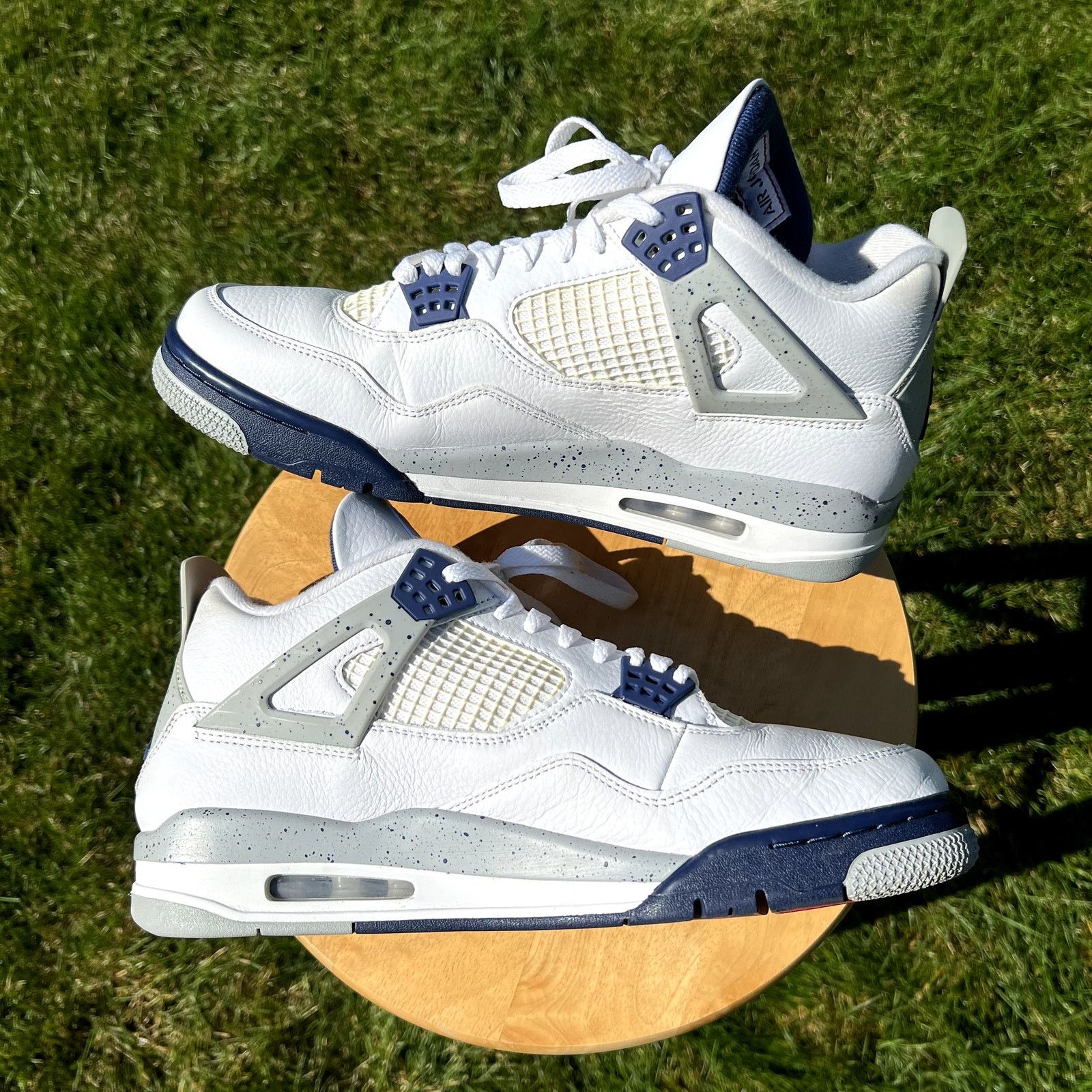 Jordan Brand Nike Nike Air Jordan 4 Retro Midnight Navy Men s Shoes Size 12 Grailed